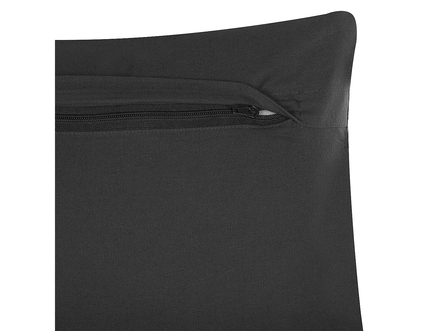 Set of 2 Decorative Cushions VELOOR Cotton 30 x 50 cm Dark Grey Oriental Pattern