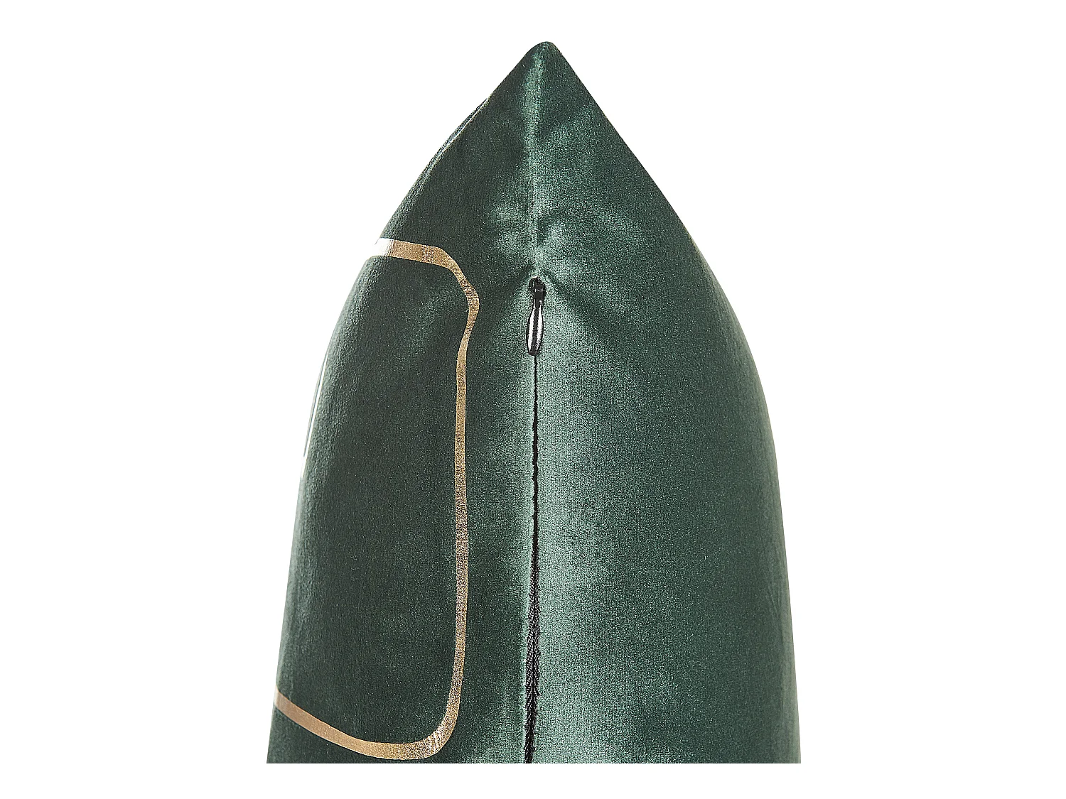 Dekokissen mit Füllung 2er Set Samt grün Gesicht gold 45x45 cm Philodendron