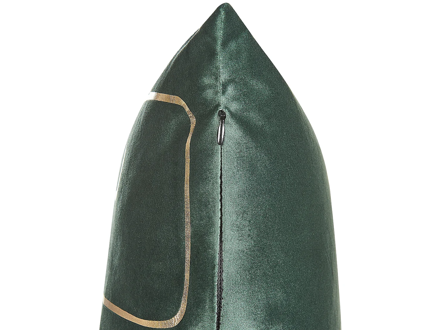 Lot de 2 coussins décoratifs PHILODENDRON Velours 45 x 45 cm Vert émeraude Motif abstrait