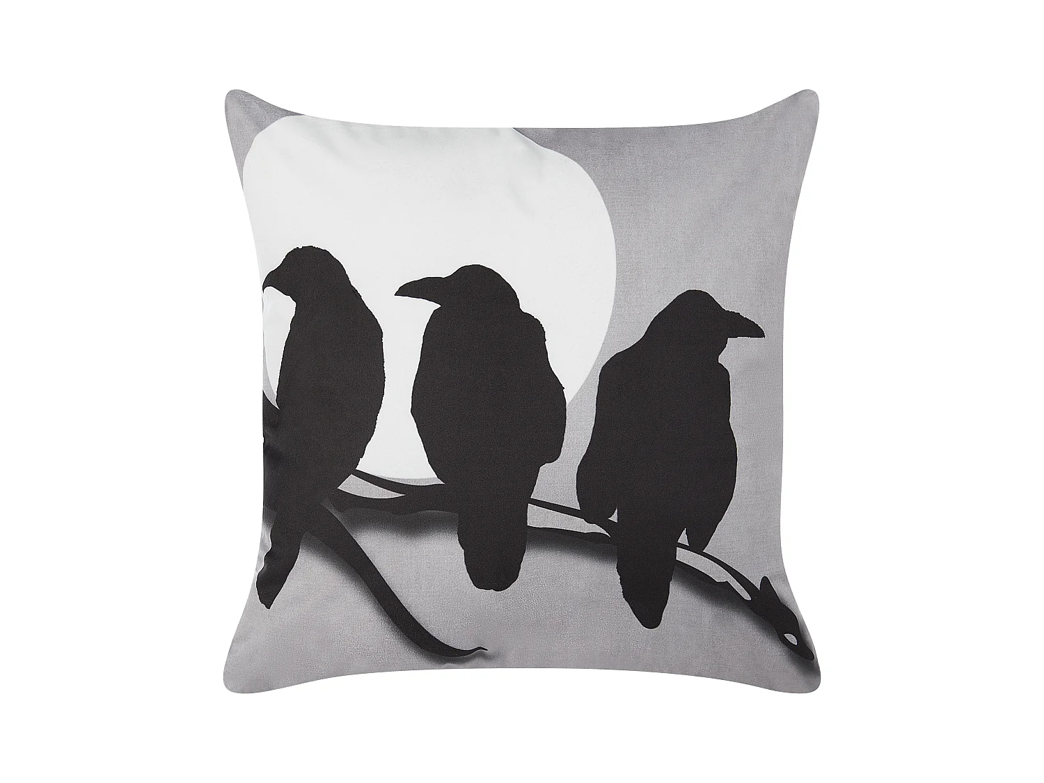 Coussin ORADEA Velours 45 x 45 cm Gris Motif animal