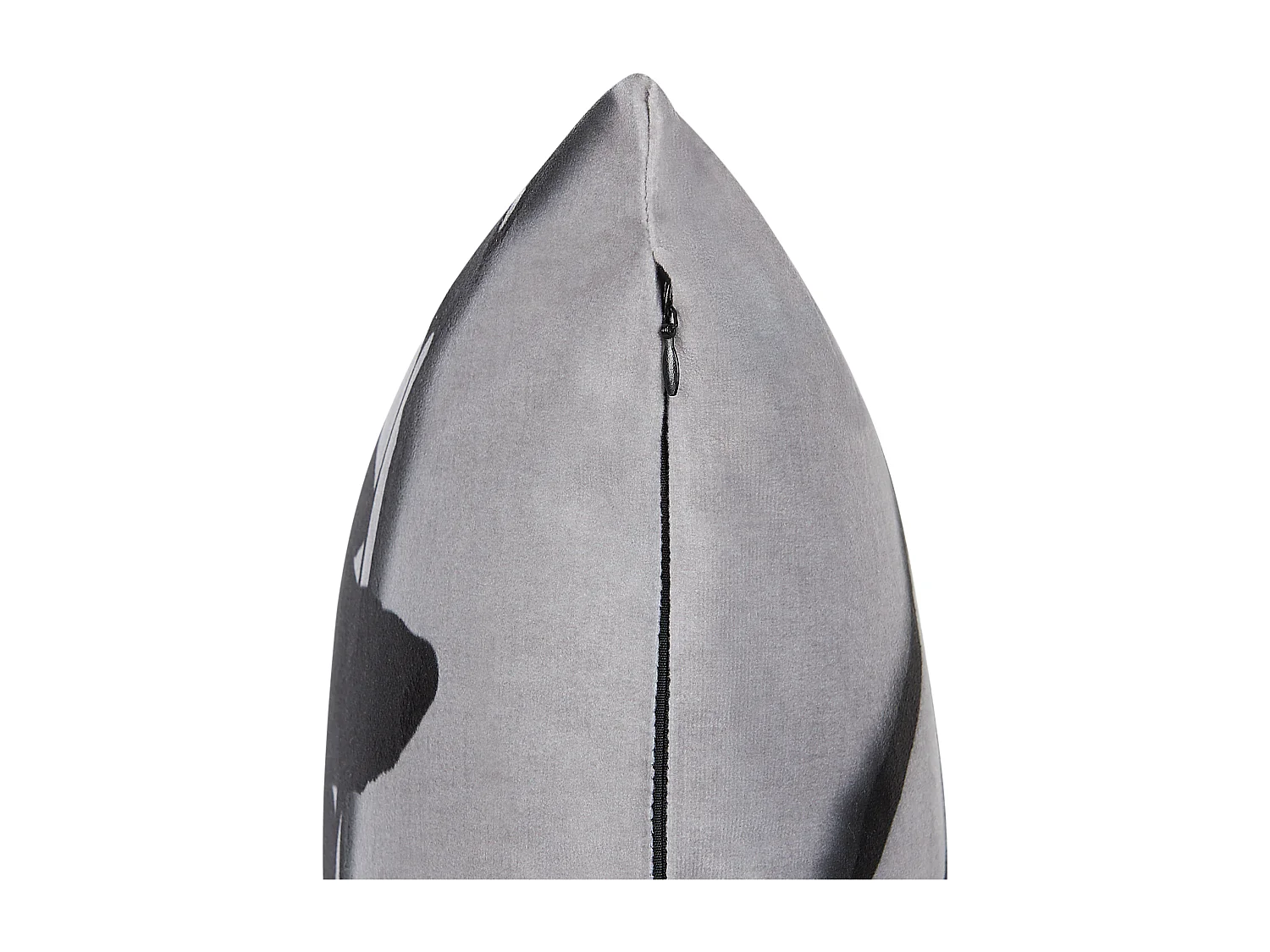 Coussin ORADEA Velours 45 x 45 cm Gris Motif animal