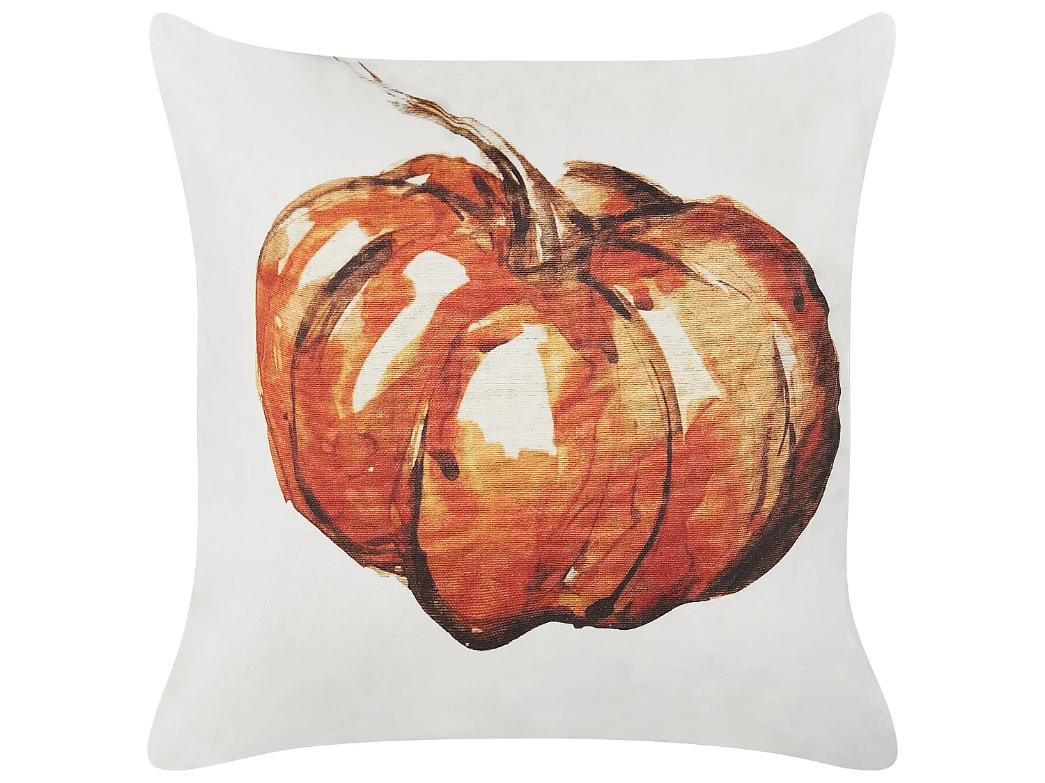 Set van 2 decoratieve kussens CURBITA Fluweel 45 x 45 cm Beige Bladpatroon