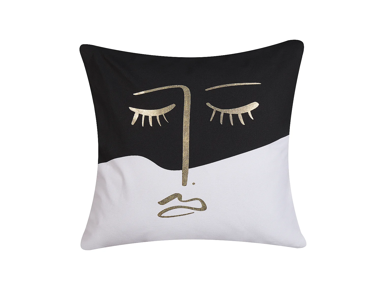 Coussin ABELIA Coton 45 x 45 cm Noir/blanc Motif abstrait