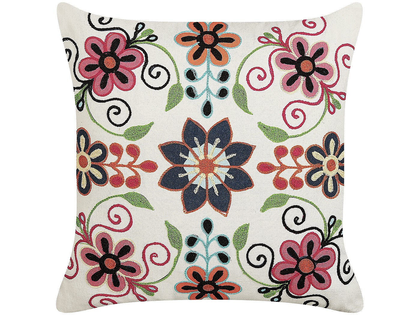 Copricuscino in cotone ricamato indiano patchwork coppia
