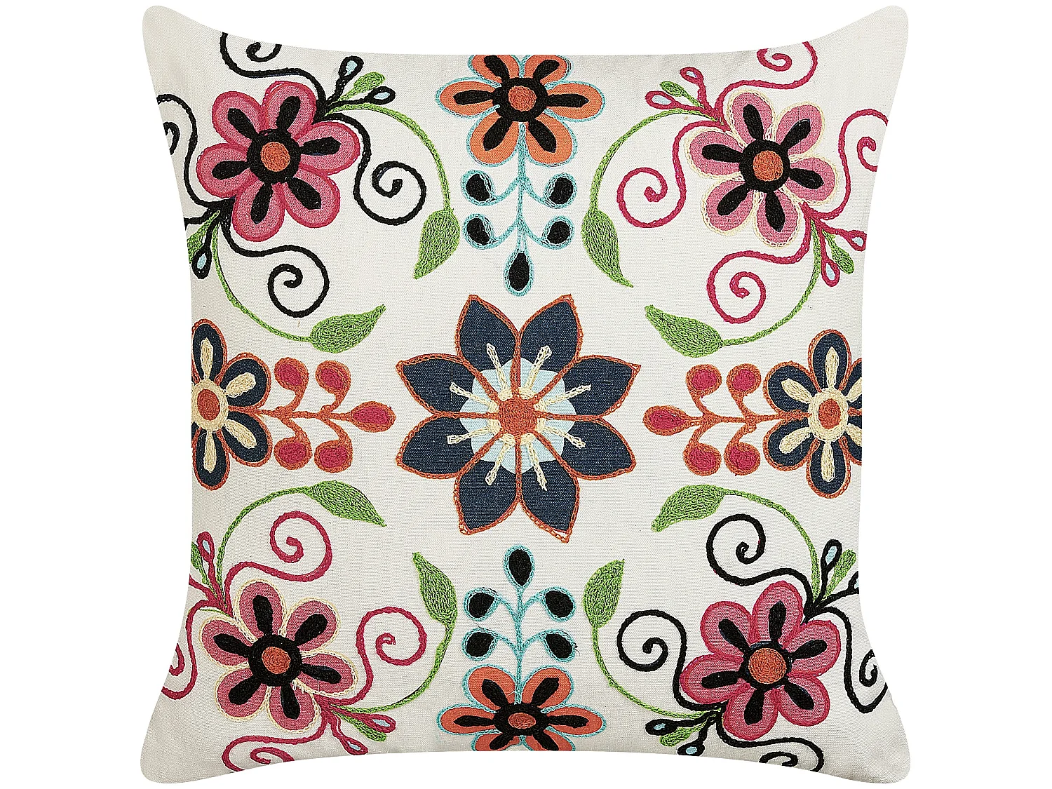 Lot de 2 coussins décoratifs BAHRAICH Coton 50 x 50 cm Multicolore Motif floral