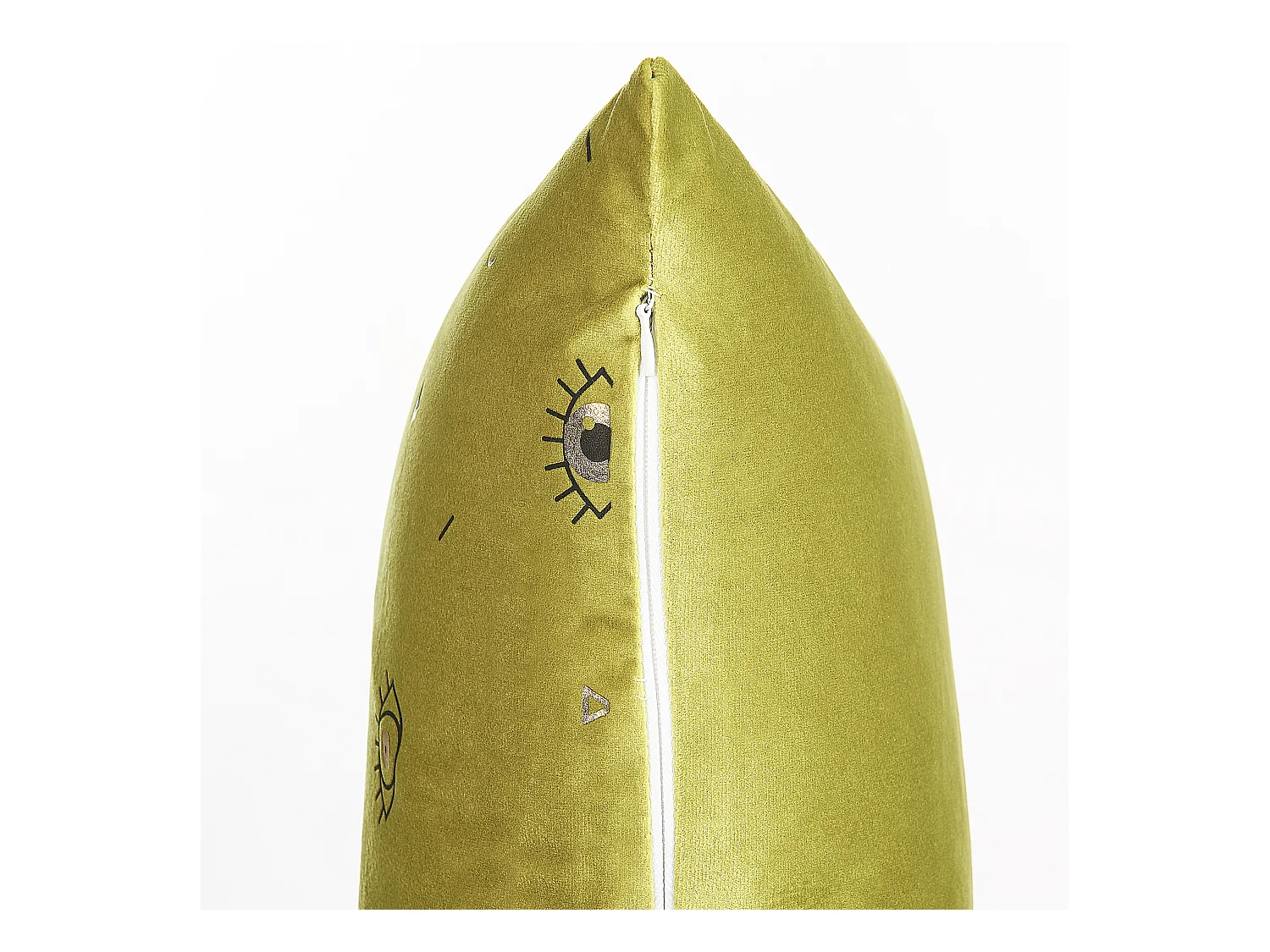 Set van 2 decoratieve kussens AEONIUM Fluweel 45 x 45 cm Olijfgroen Abstract patroon