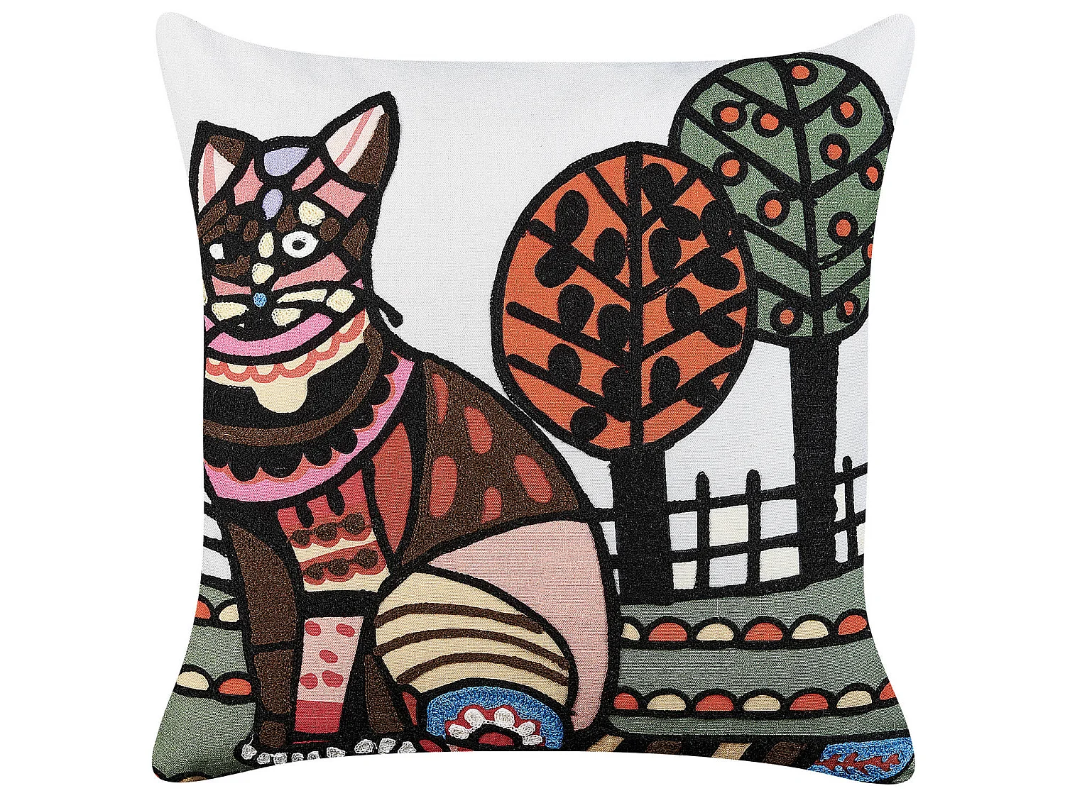 Almofada decorativa MEHSANA Bouclé 50 x 50 cm Multicolor Padrão animal