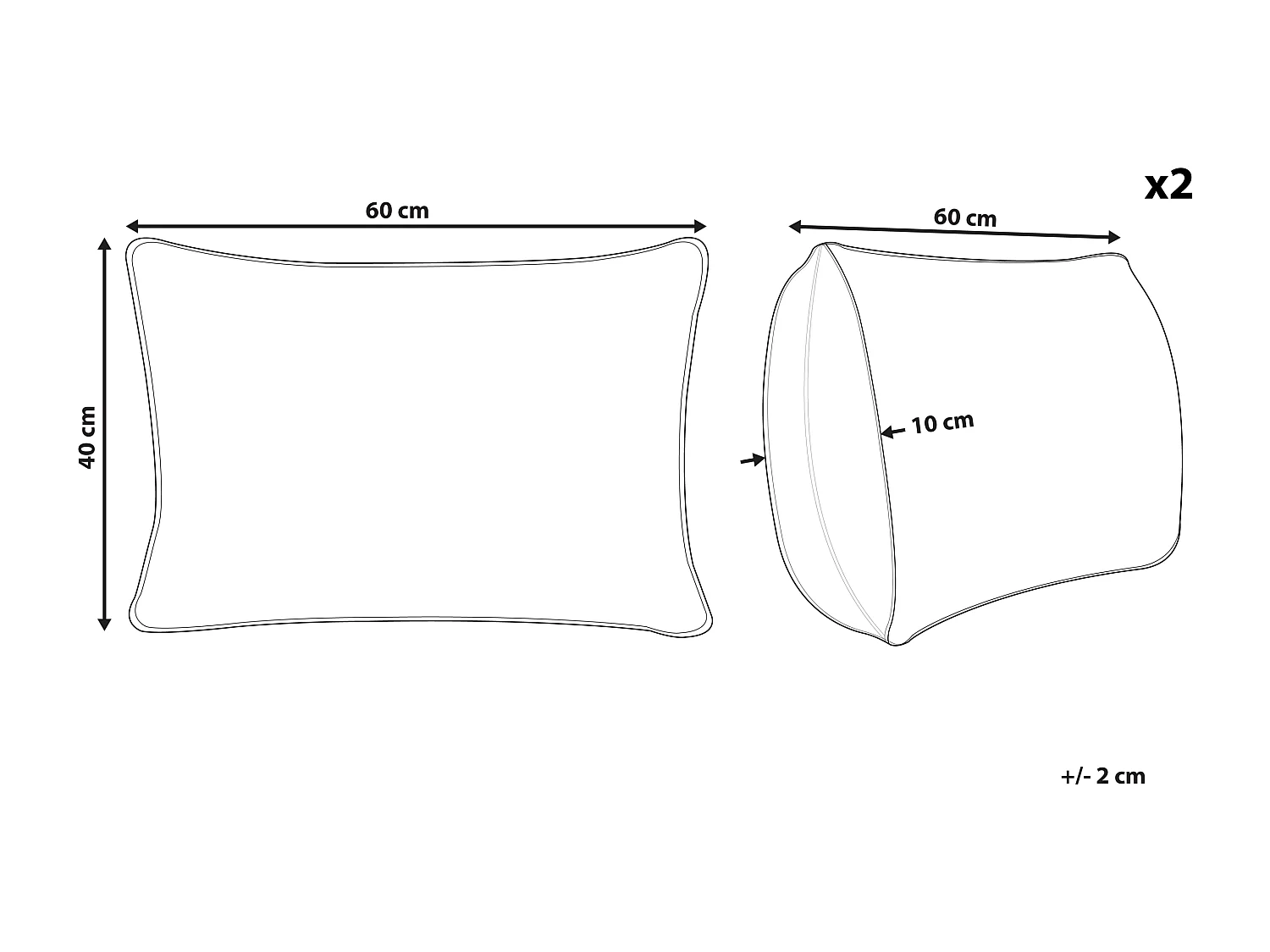 Zestaw 2 poduszek dekoracyjnych MAJRA Bawełna 40 x 60 cm Kolorowy Wzór geometryczny