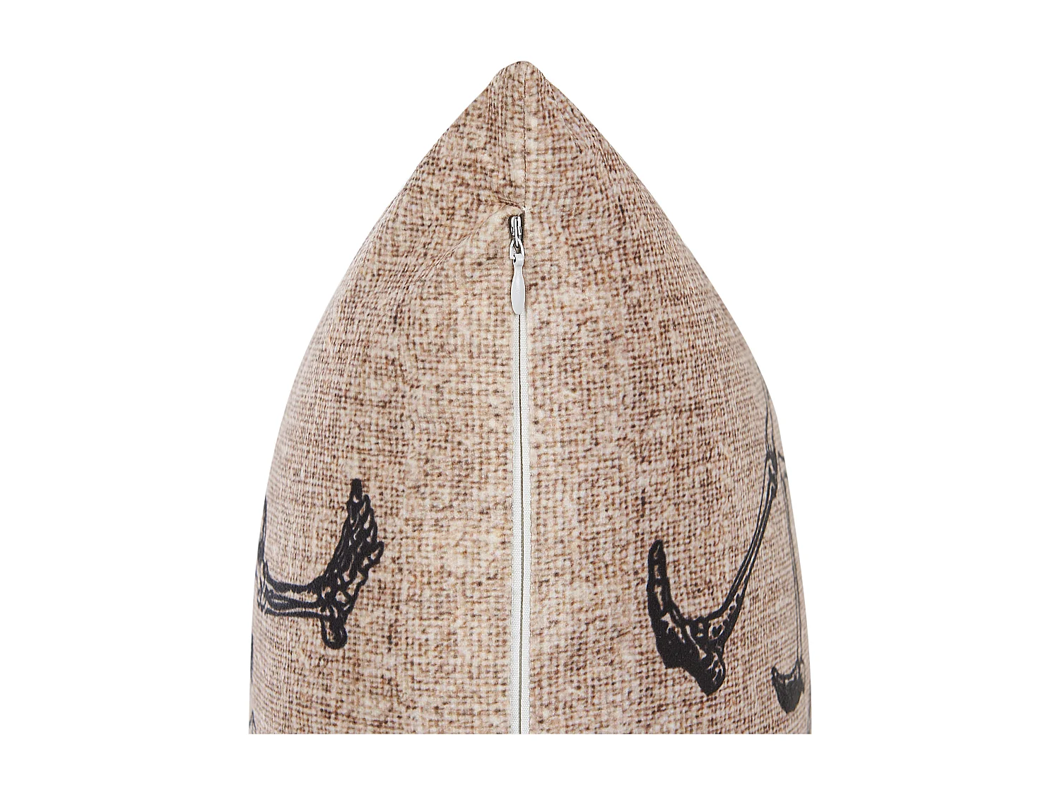 Cuscino decorativo MORTESTI Velluto 45 x 45 cm Beige chiaro Trama astratta