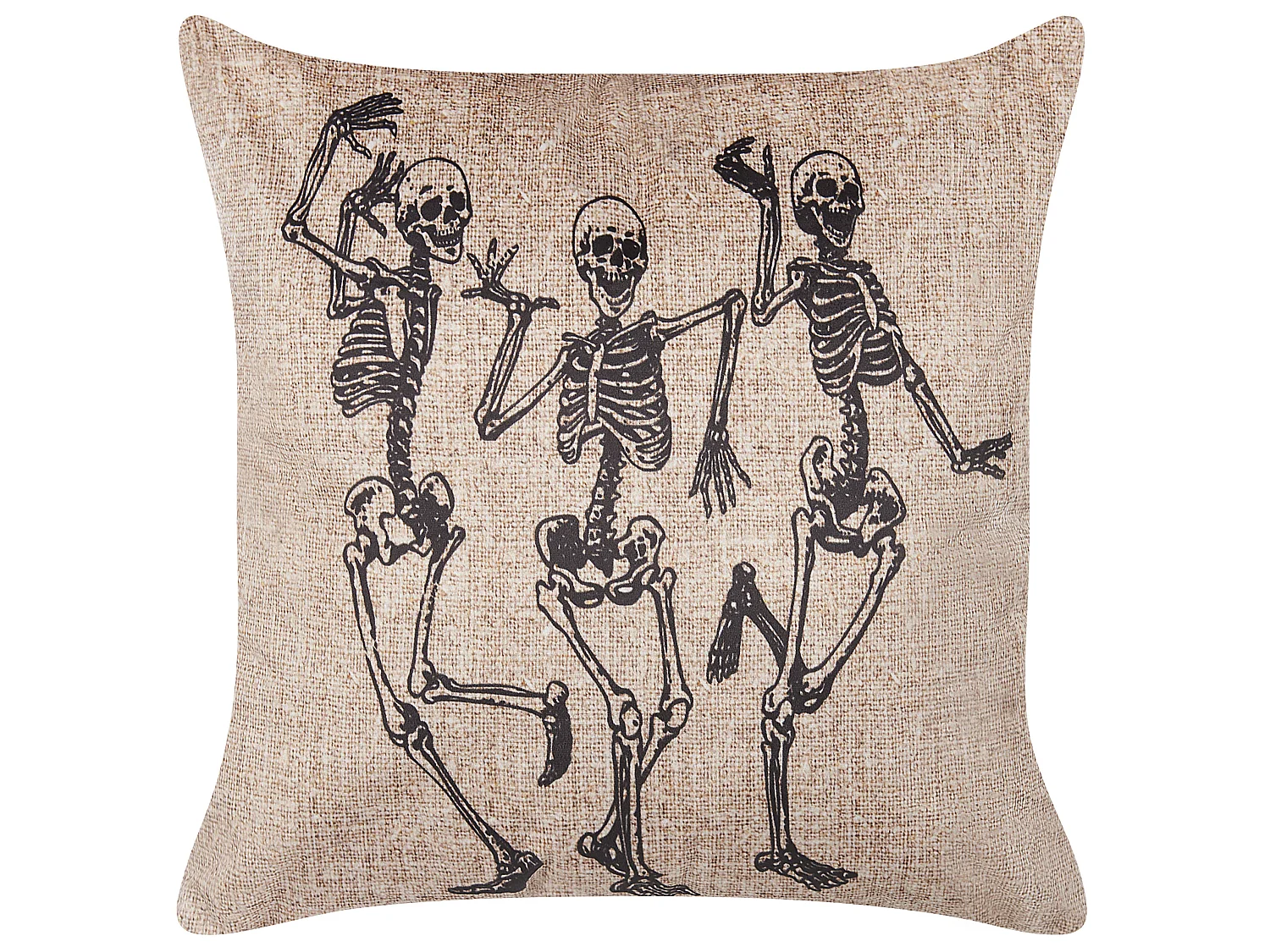 Sierkussen MORTESTI Fluweel 45 x 45 cm Lichtbeige Abstract patroon