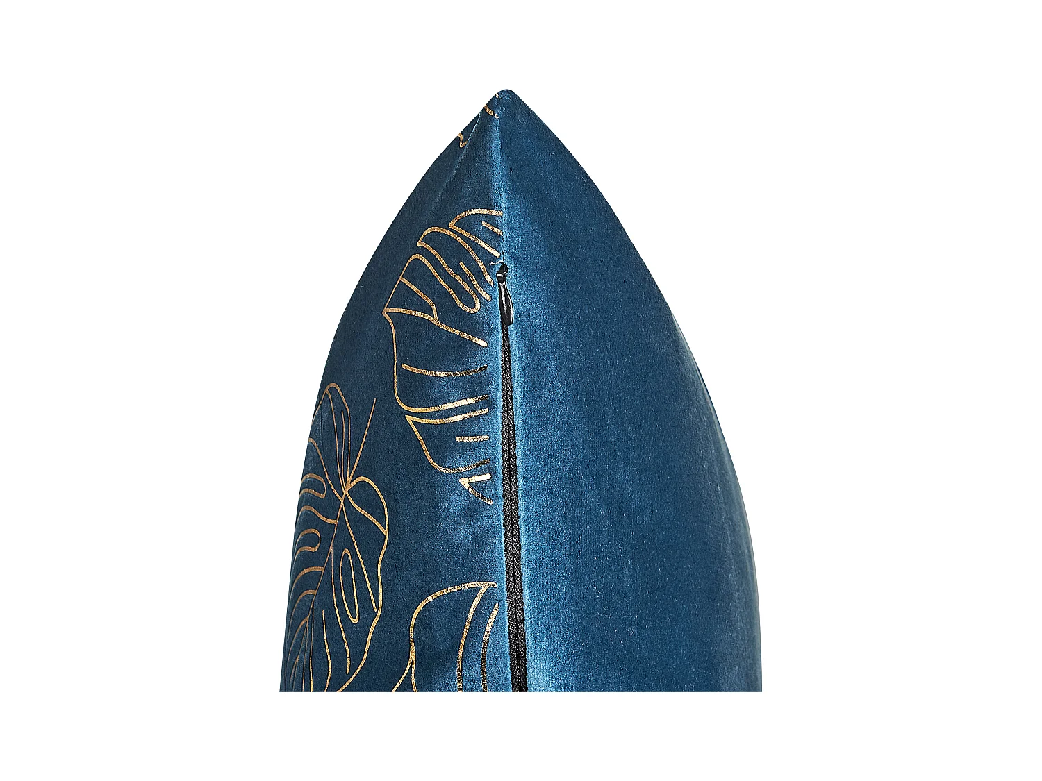 Zestaw 2 poduszek dekoracyjnych DELICIOSA Welur 45 x 45 cm Niebieski Wzór roślinny