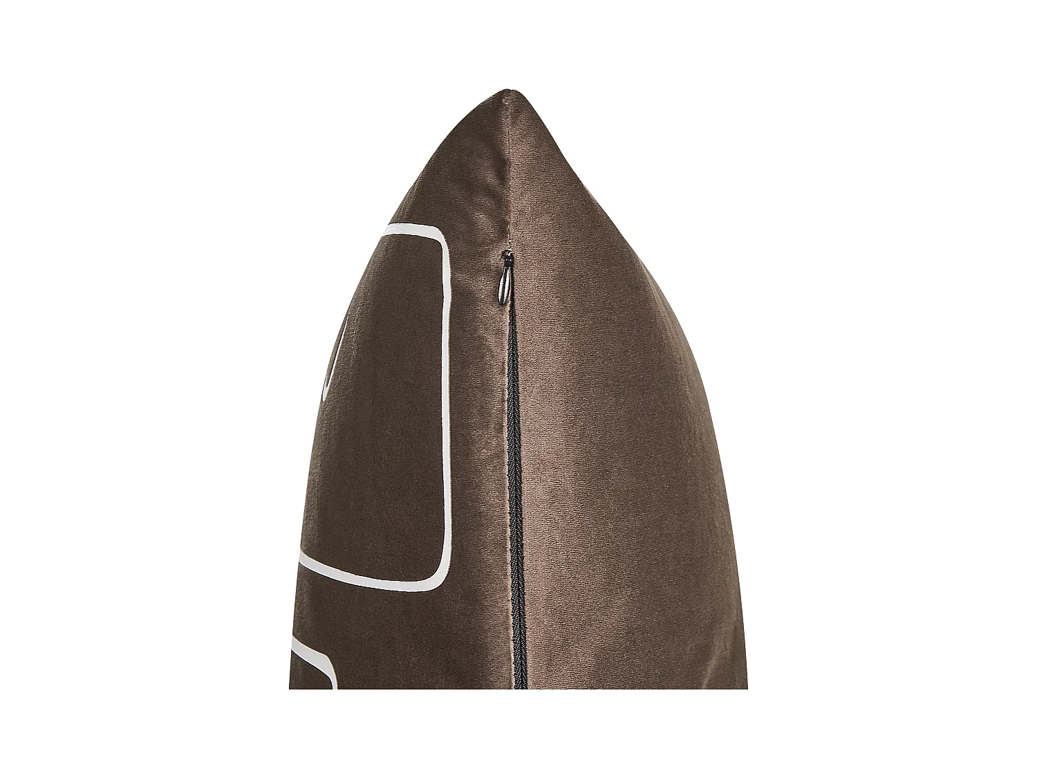 Set di 2 cuscini PHILODENDRON Velluto 45 x 45 cm Marrone Trama astratta