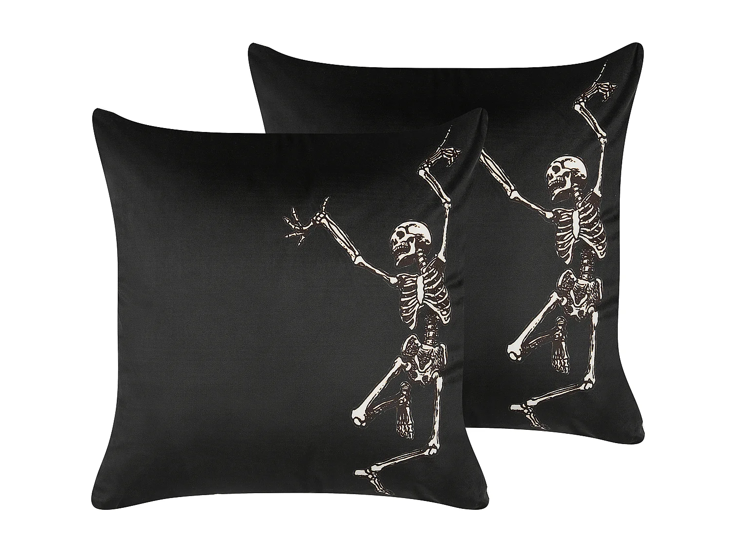 Lot de 2 coussins MEDVES Velours 45 x 45 cm Abstrait Noir