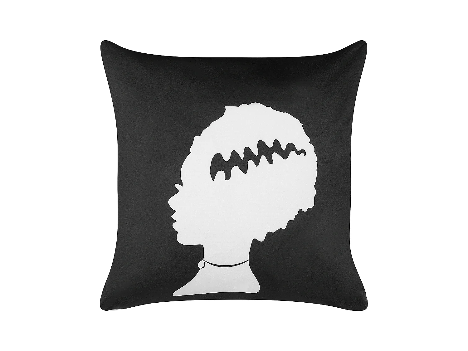 Coussin MANDEVILLA Velours 45 x 45 cm Noir Motif abstrait