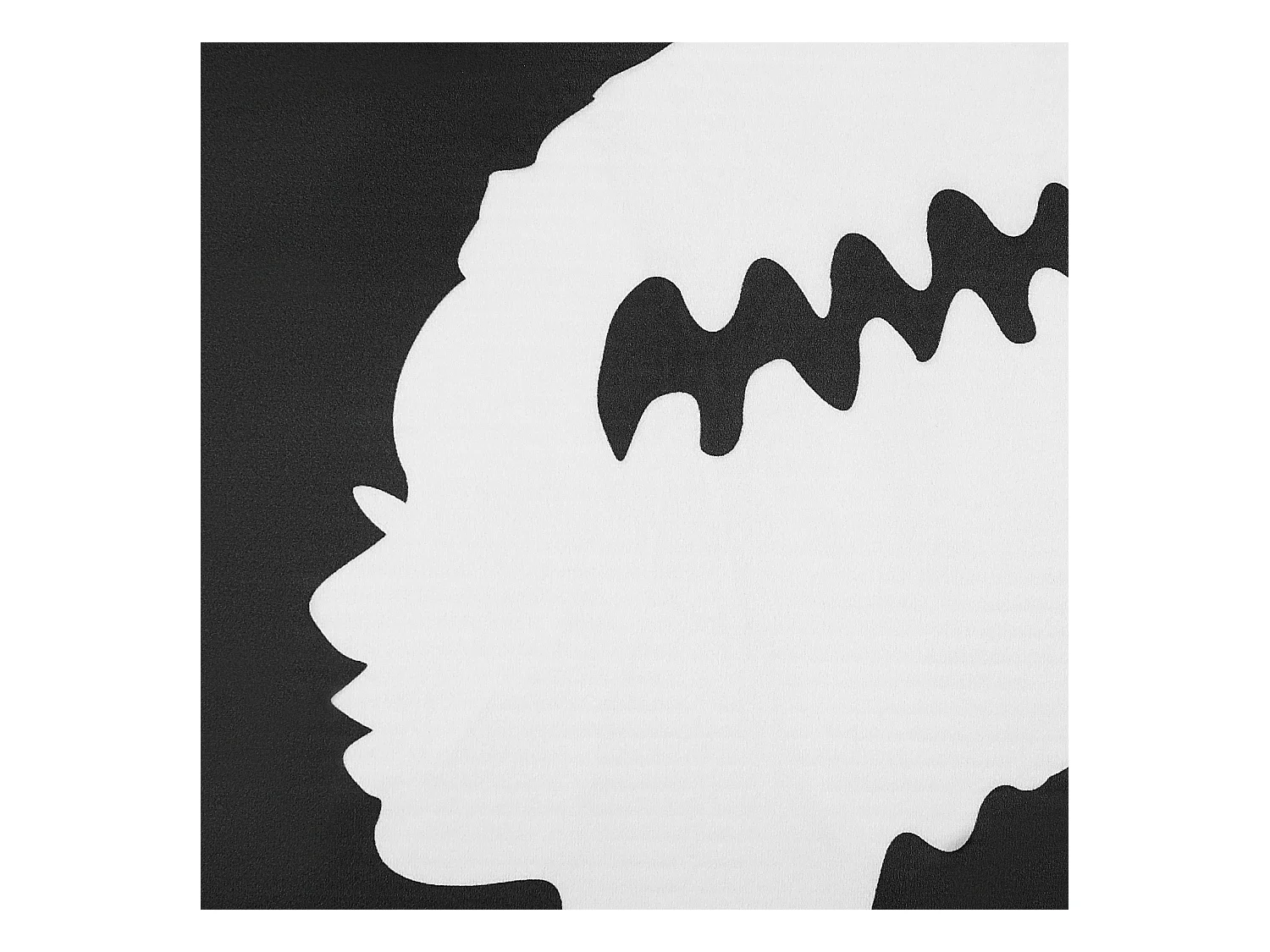 Coussin MANDEVILLA Velours 45 x 45 cm Noir Motif abstrait