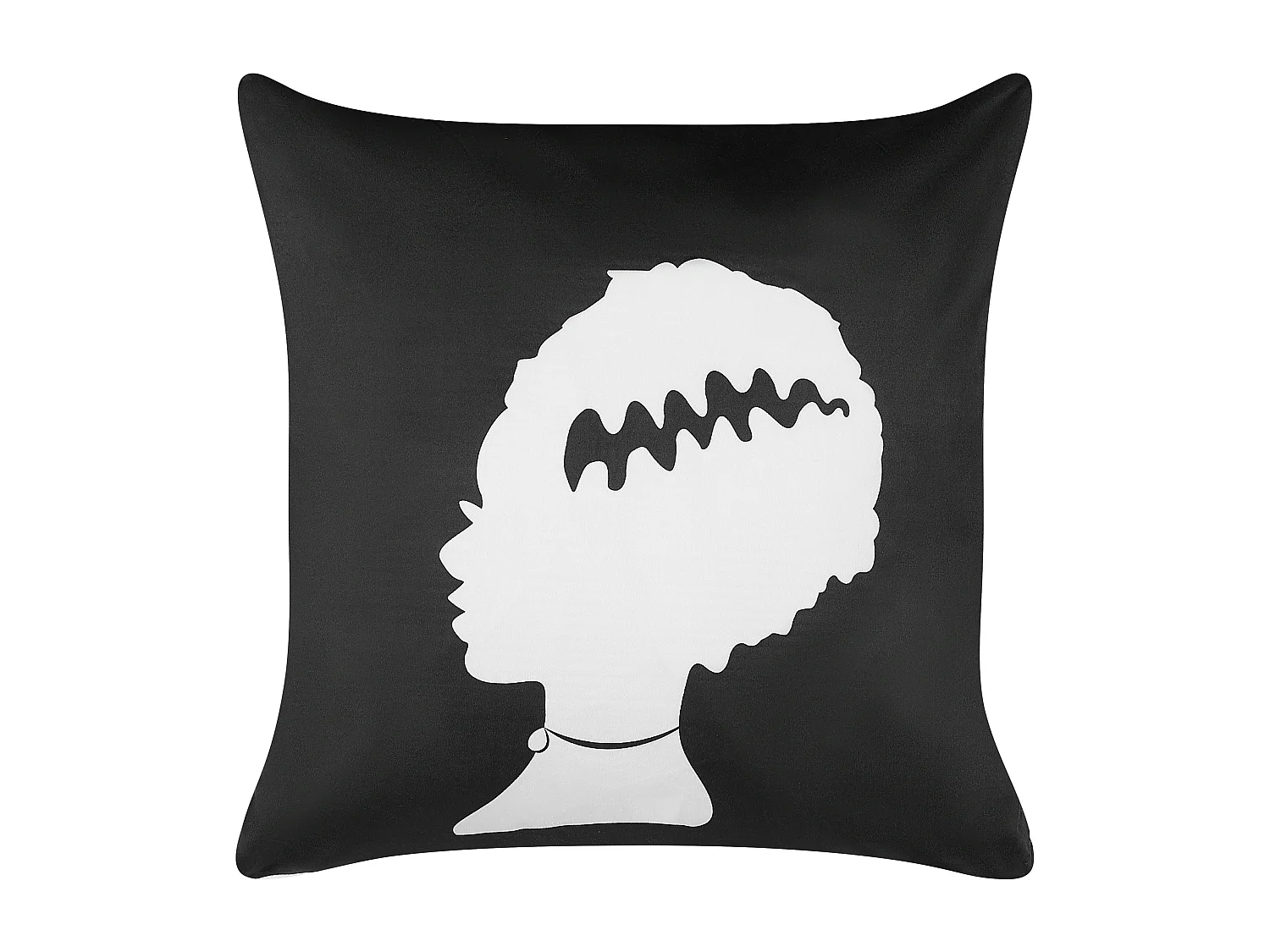 Coussin MANDEVILLA Velours 45 x 45 cm Noir Motif abstrait