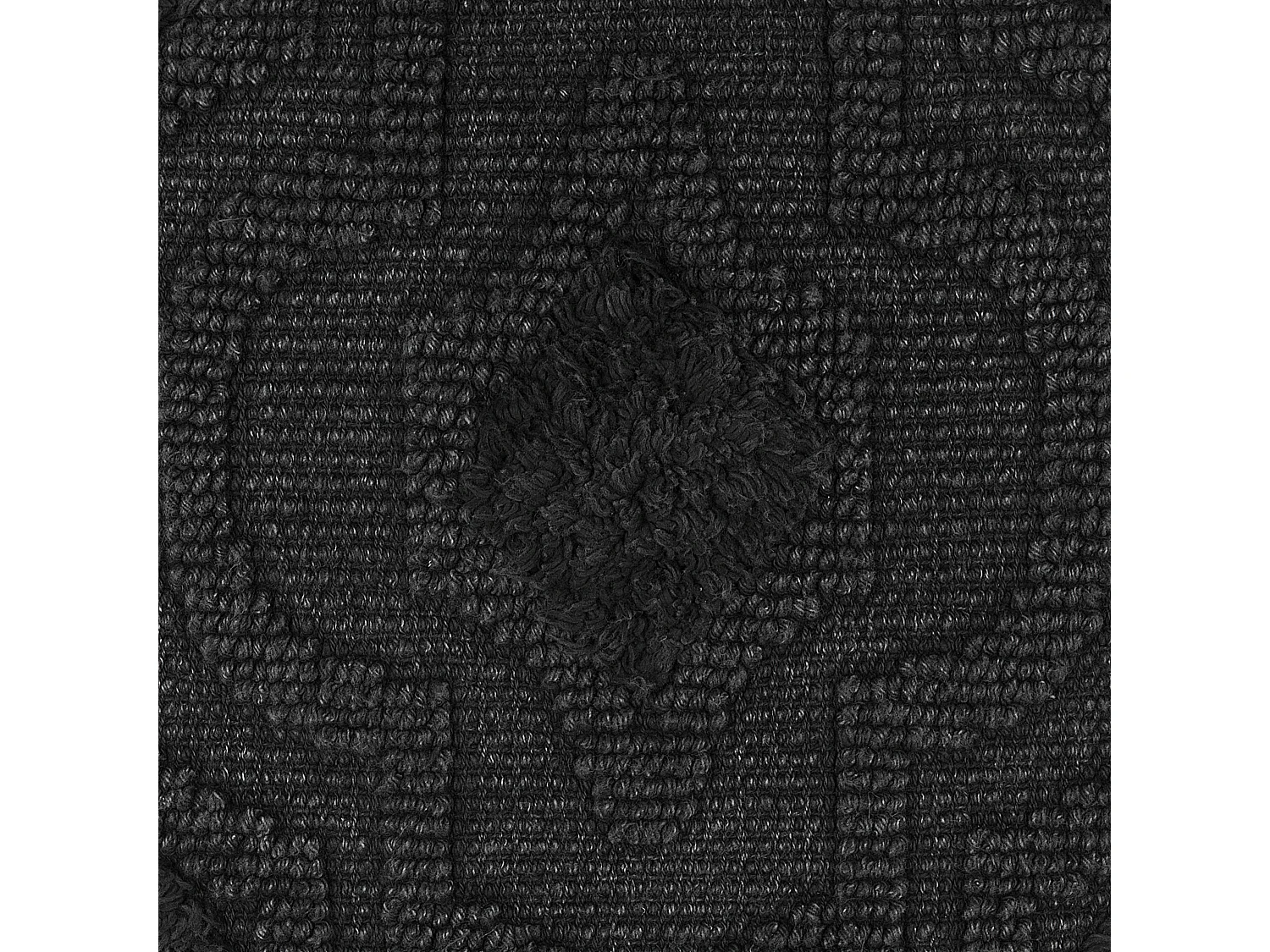 Throw Cushion PAIKA Cotton 45 x 45 cm Dark Grey Ikat