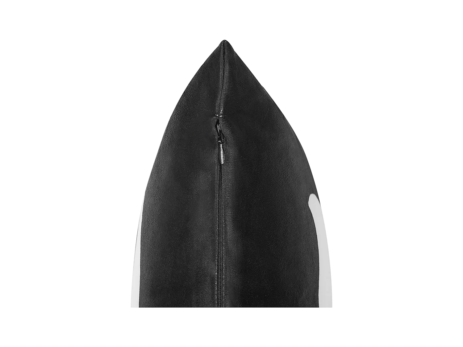 Poduszka dekoracyjna FRANKLINIA Welur 45 x 45 cm Czarny Wzór abstrakcyjny