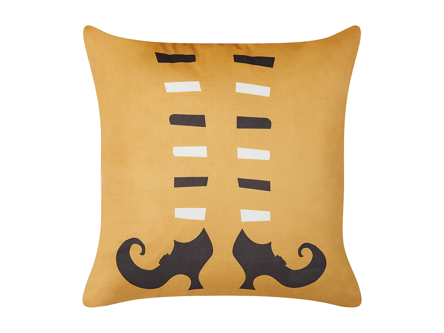 Dekokissen mit Füllung 2er Set Samt orange Halloween Hexen-Motiv 45x45cm Covasna