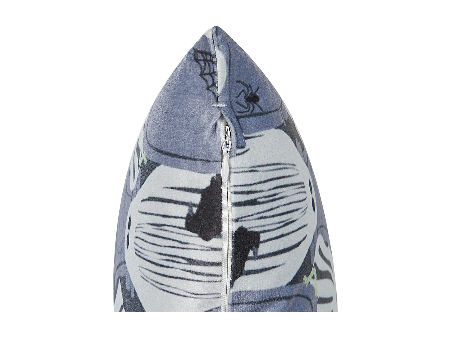 Poduszka dekoracyjna FANATE Welur 45 x 45 cm Szary Wzór abstrakcyjny