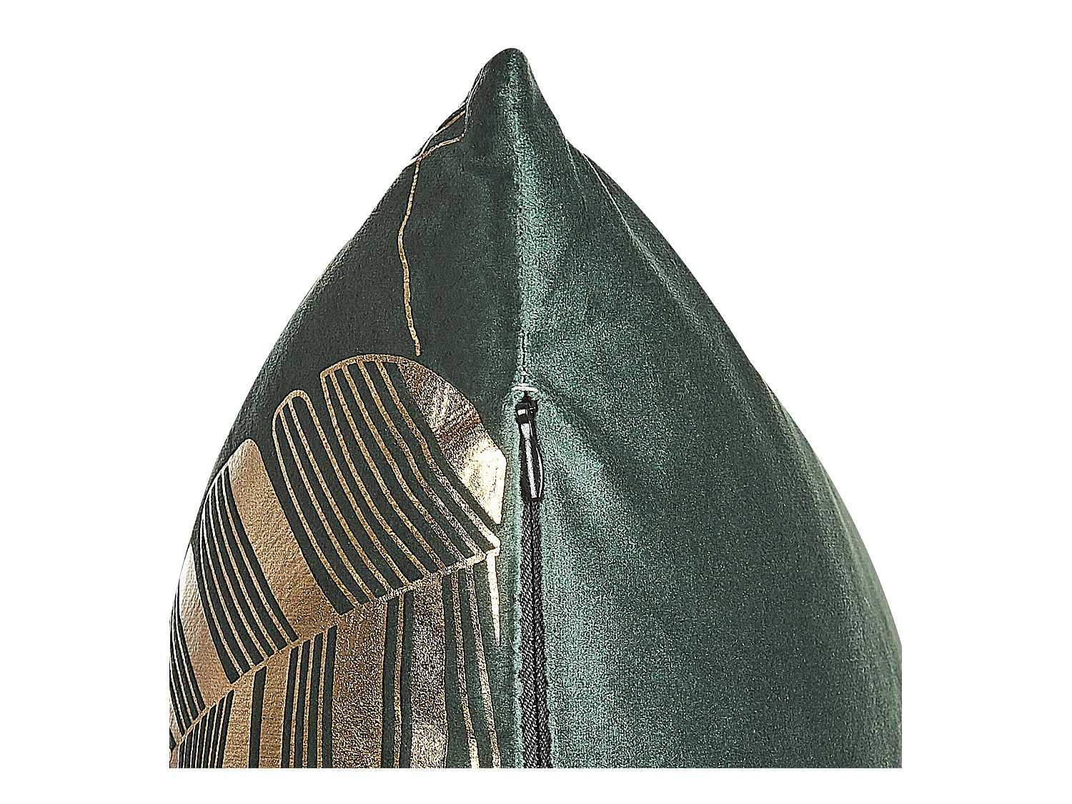 Set di 2 cuscini SUNFLOWER Velluto 45 x 45 cm Verde scuro Trama di piante