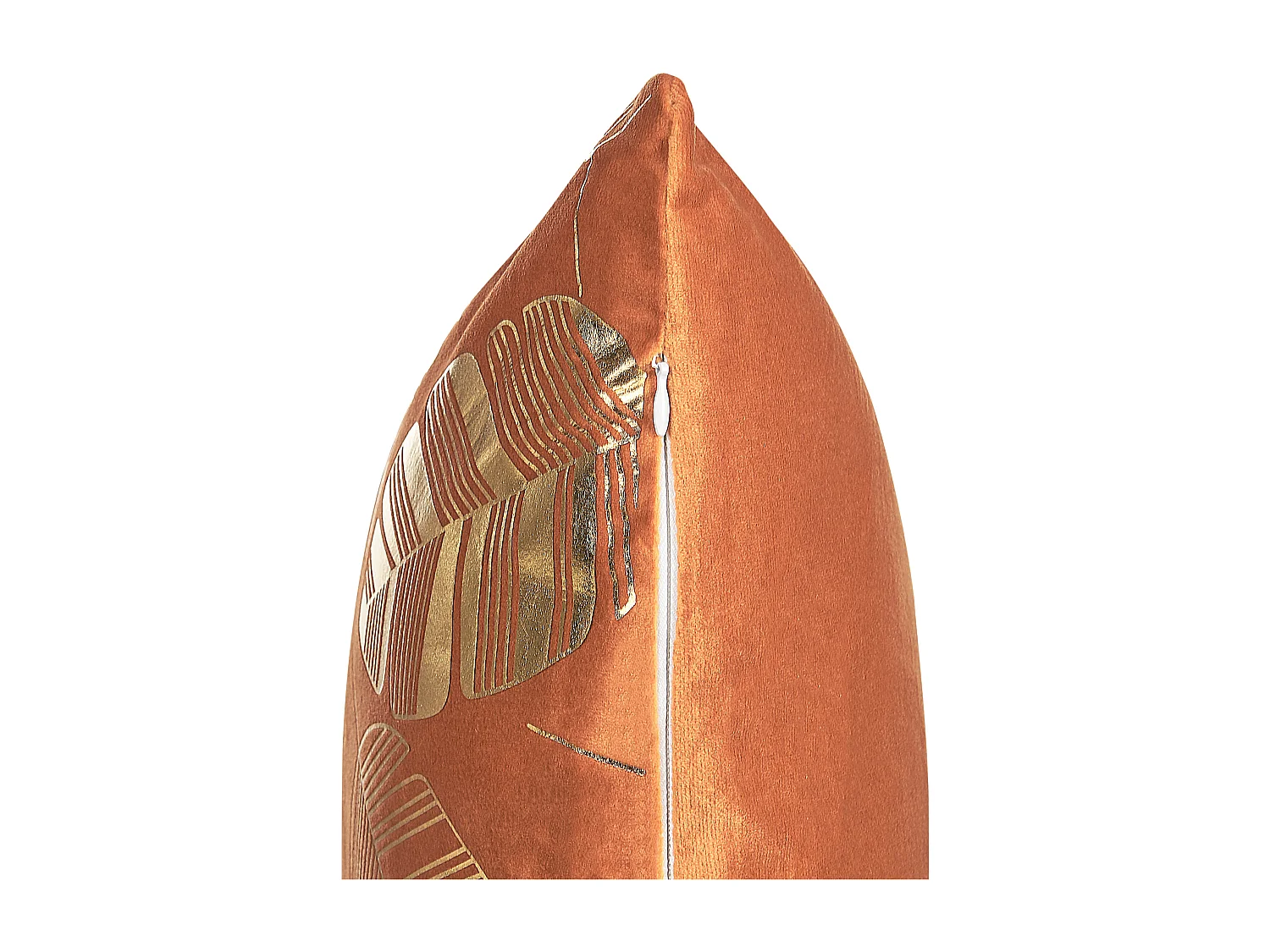 Conjunto de 2 almofadas decorativas SUNFLOWER Veludo 45 x 45 cm Laranja Padrão de plantas