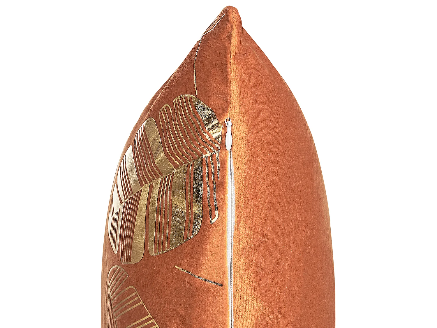 Set med 2 prydnadskuddar SUNFLOWER 45 x 45 cm Sammet Orange Växtmotiv