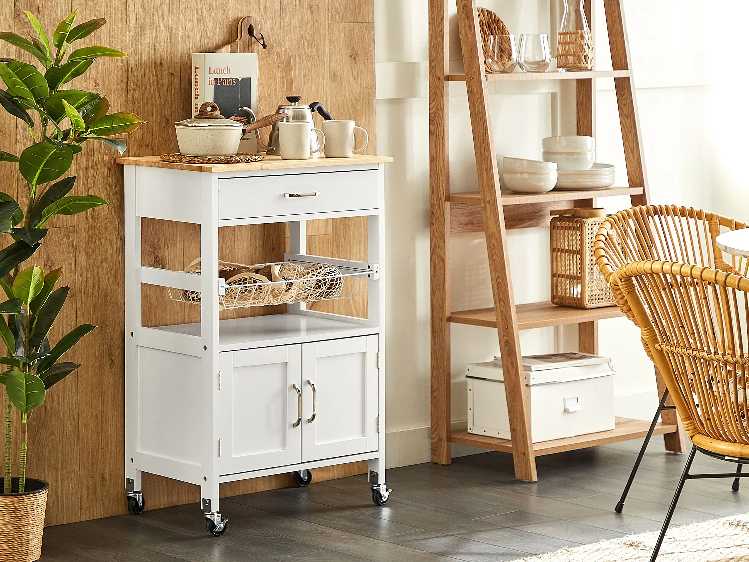 Chariot de cuisine LUGO Blanc