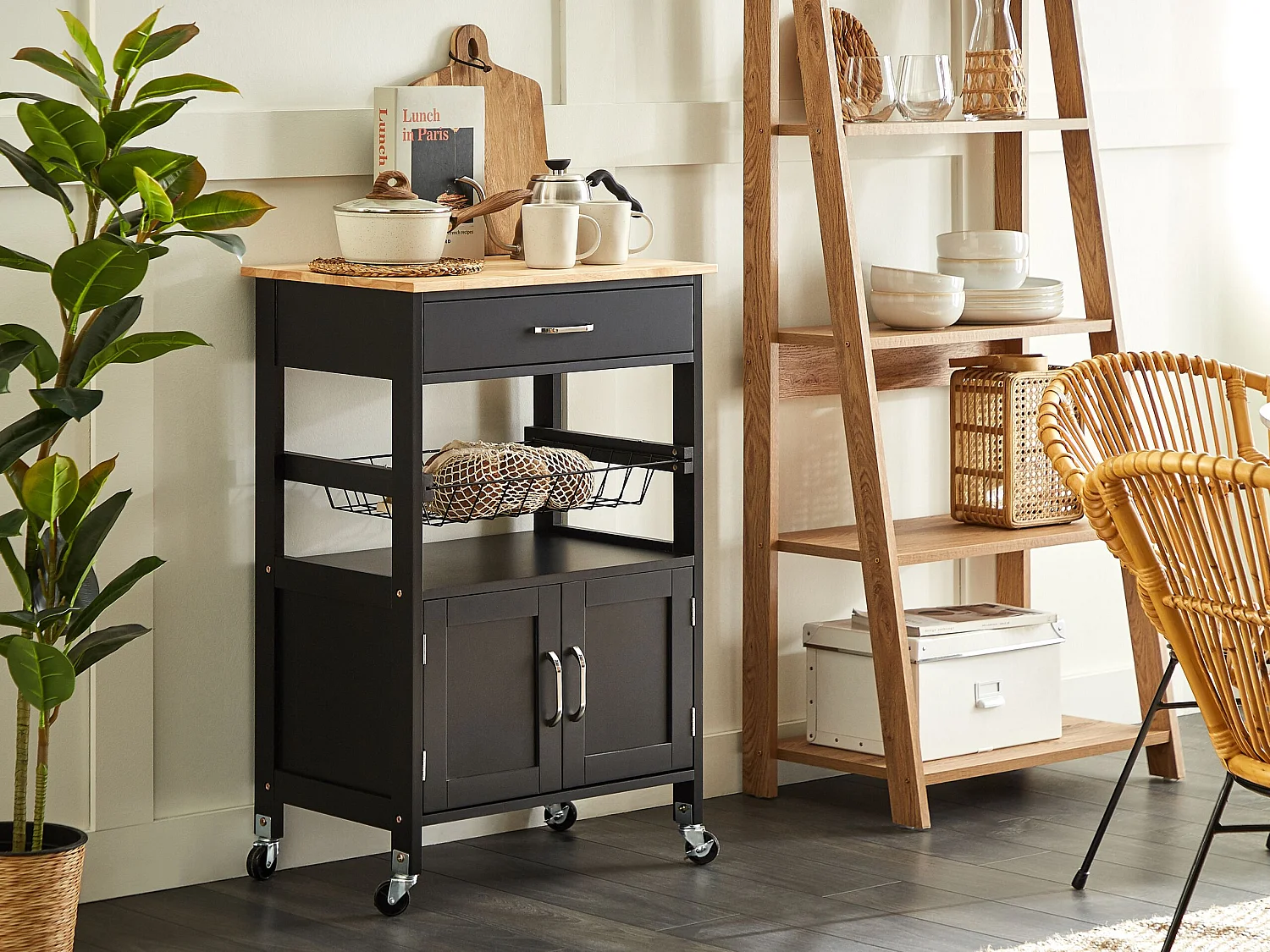 Chariot de cuisine LUGO Noir