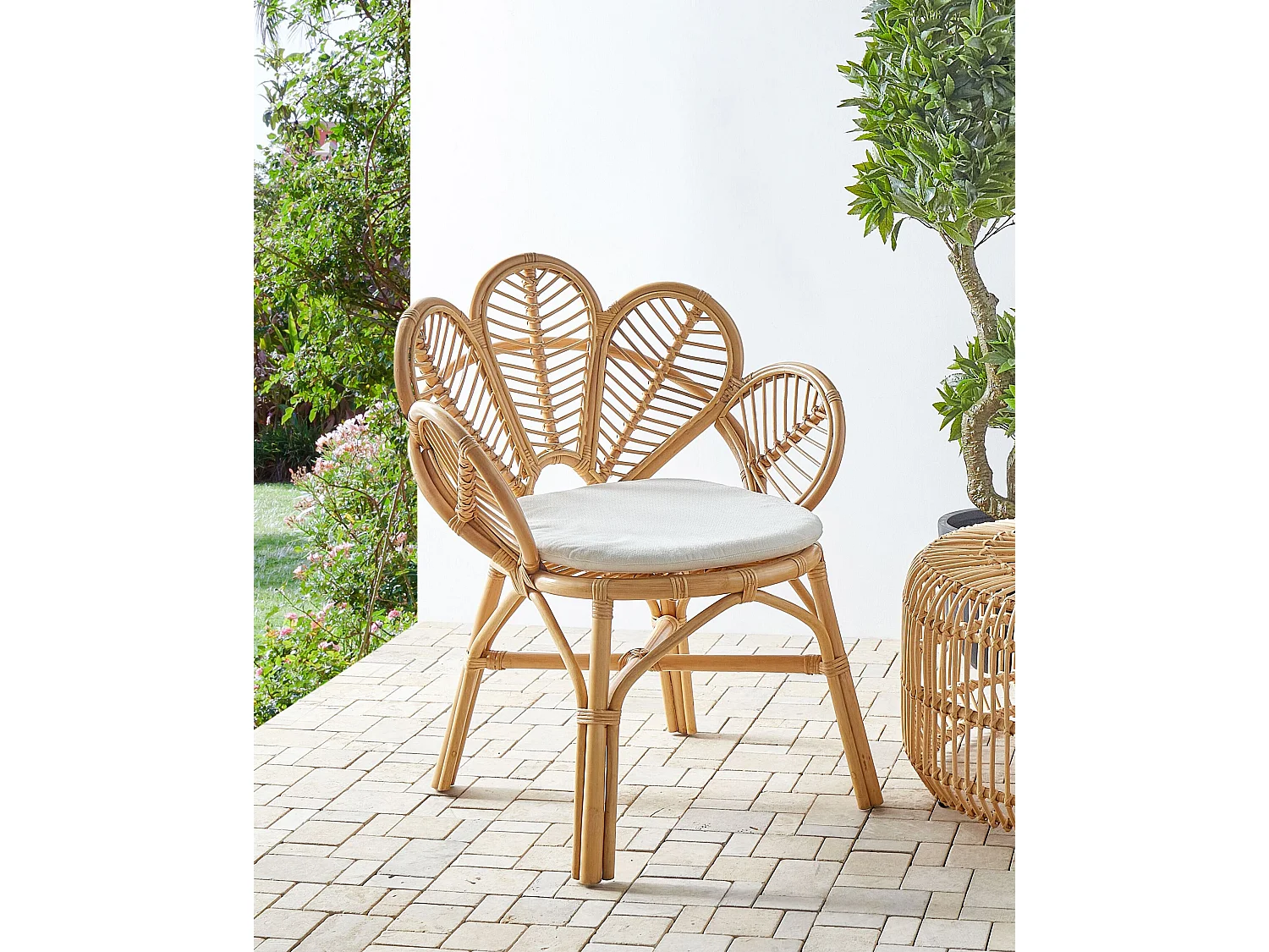Pfauenstuhl FLORENTINE II Rattan Naturfarben