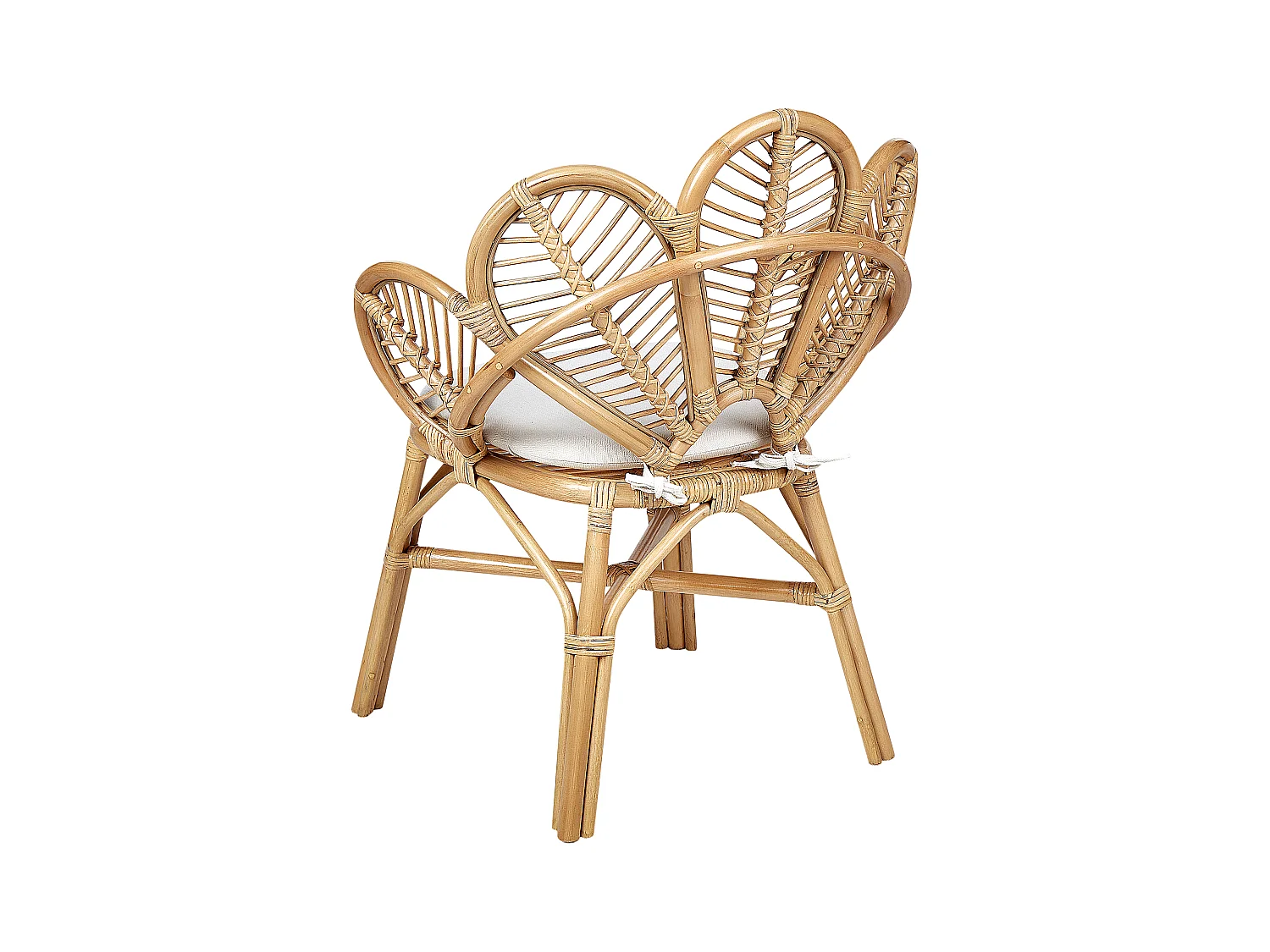 Pfauensessel Rattan natürlich stapelbar 2er Set Boho Rustikal Florentine II