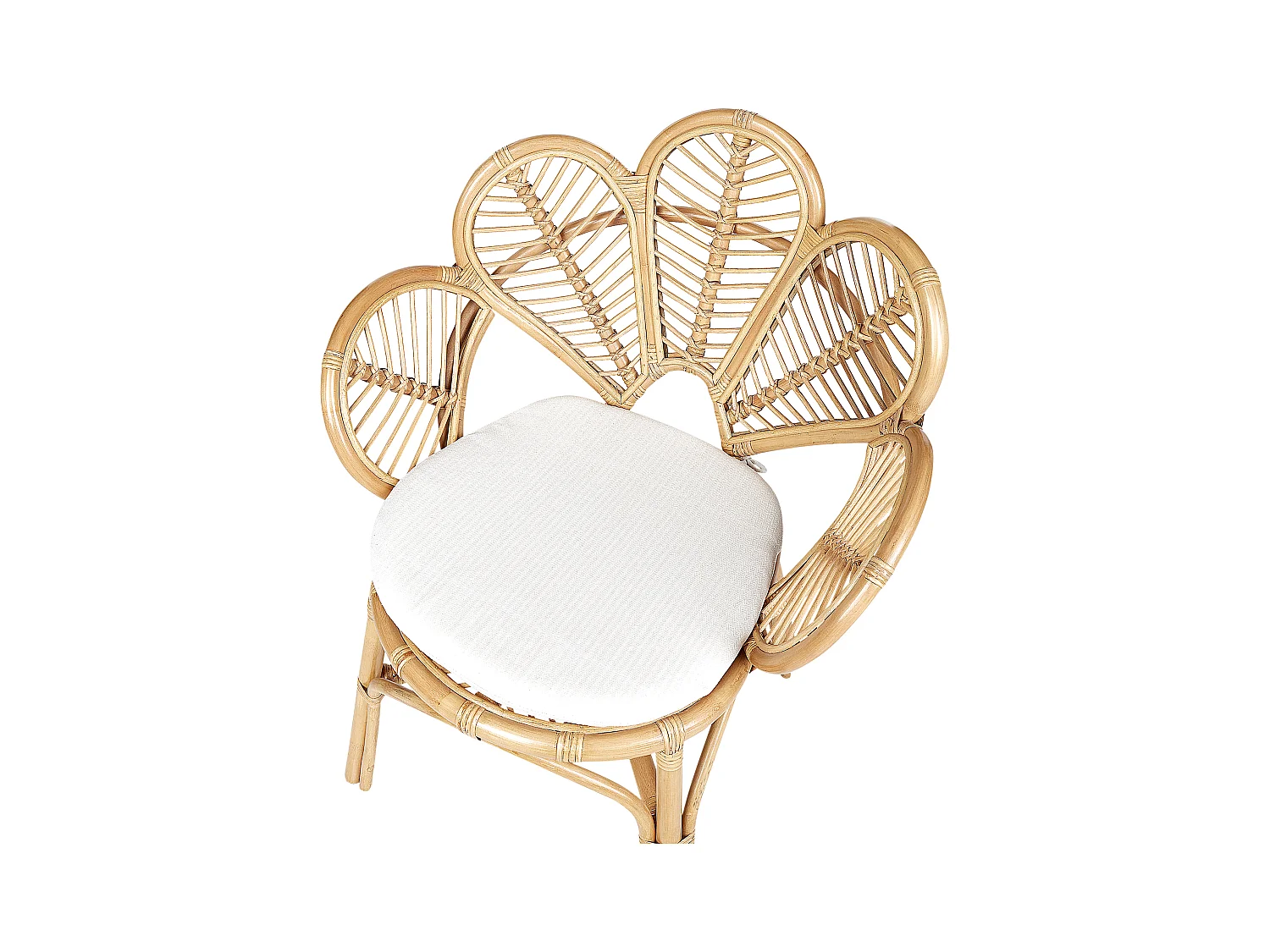 Pfauensessel Rattan natürlich stapelbar 2er Set Boho Rustikal Florentine II