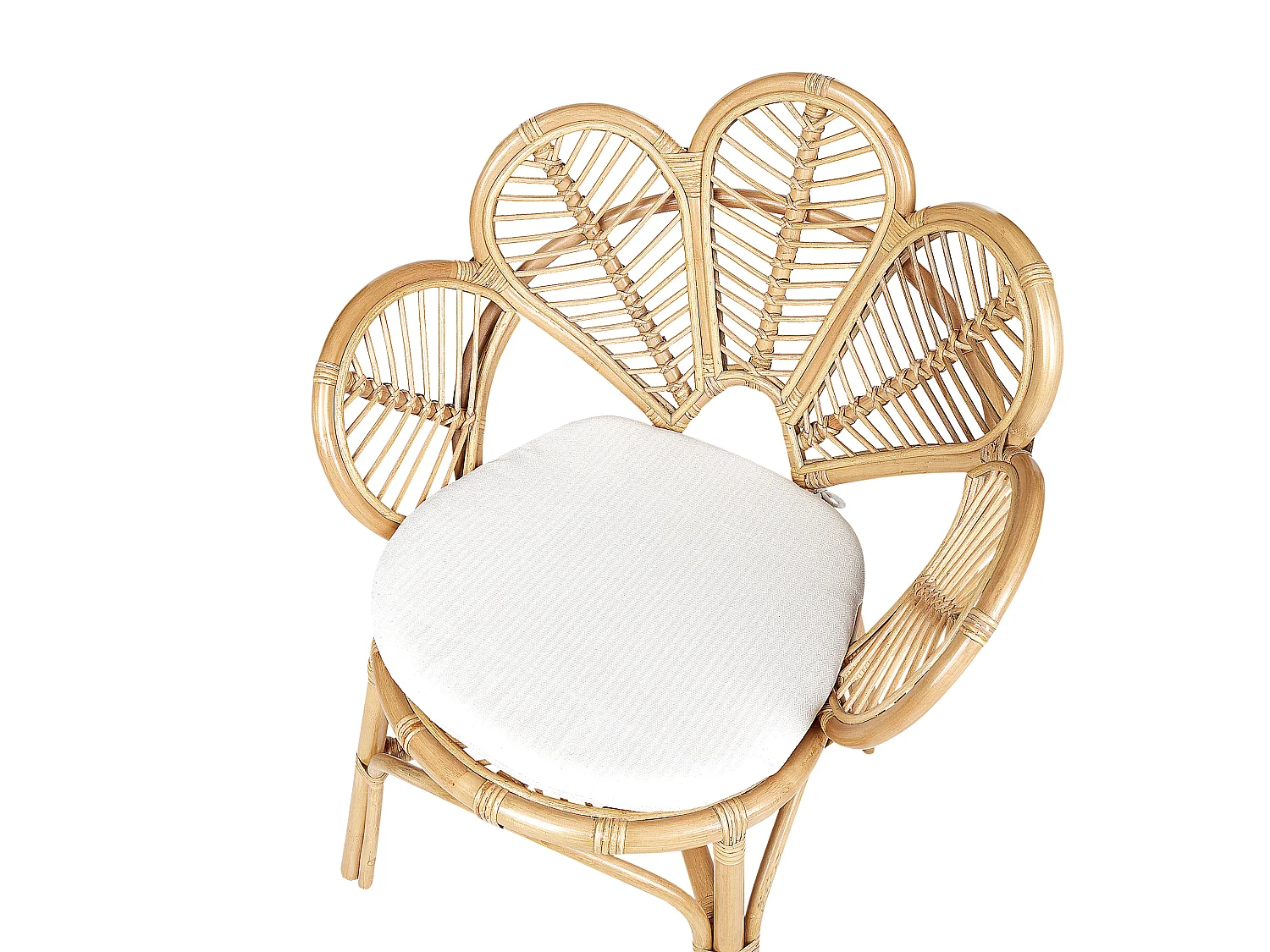 Pfauensessel Rattan natürlich stapelbar 2er Set Boho Rustikal Florentine II