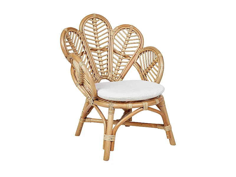 Pfauensessel für Kinder Rattan natürlich stapelbar Boho Rustikal Florentine II