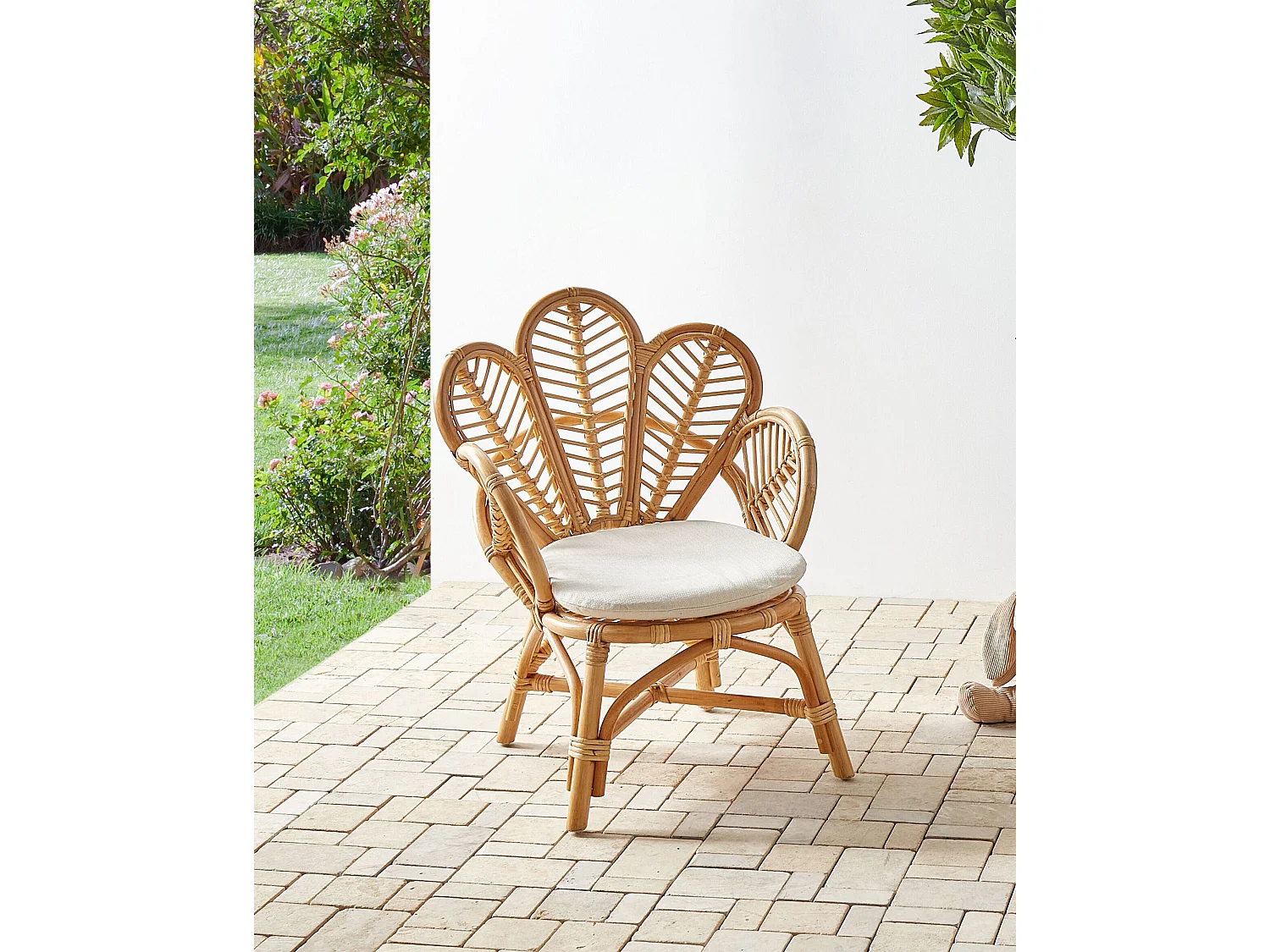 Chaise paon pour enfants FLORENTINE II Rotin Naturel