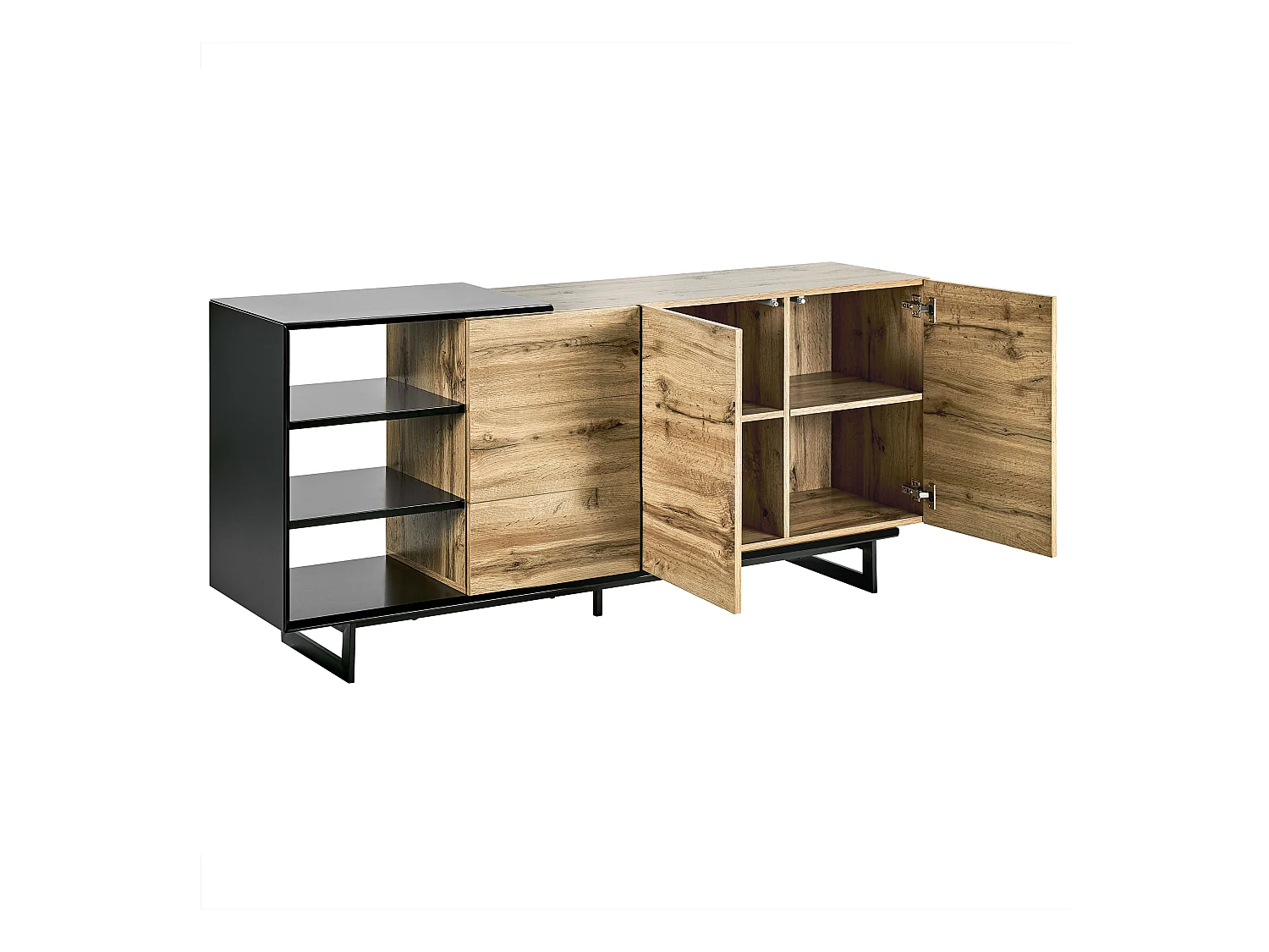 Szafka 2-drzwiowa FIORA Brązowy/ czarny