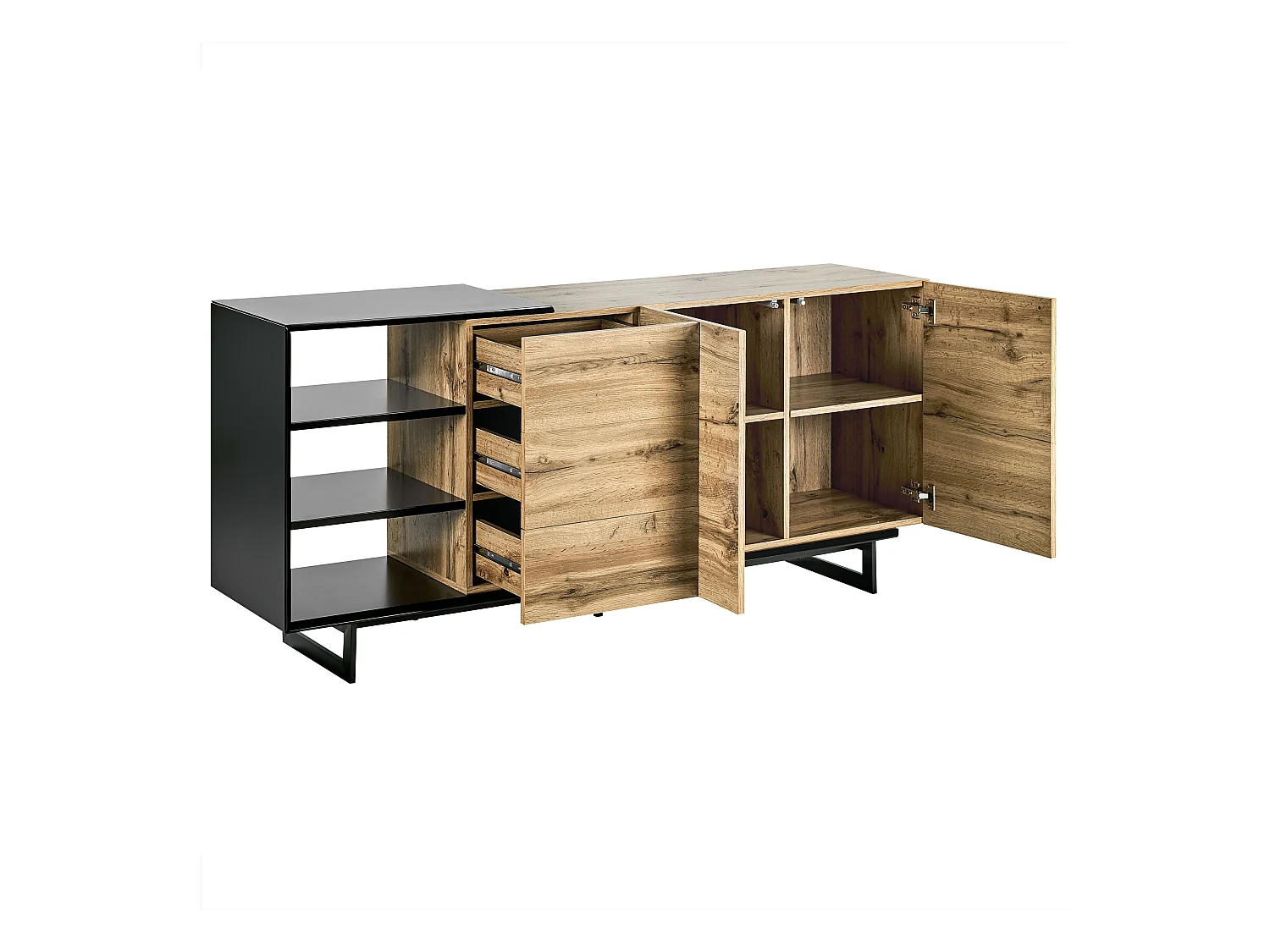 Szafka 2-drzwiowa FIORA Brązowy/ czarny