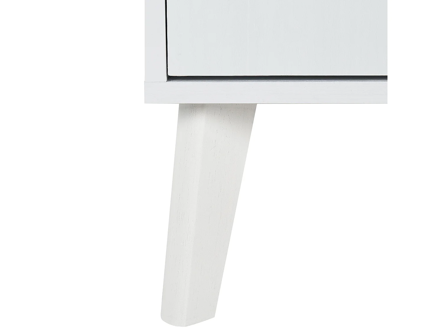 Commode avec 2 portes en MDF blanc et beige PARTON