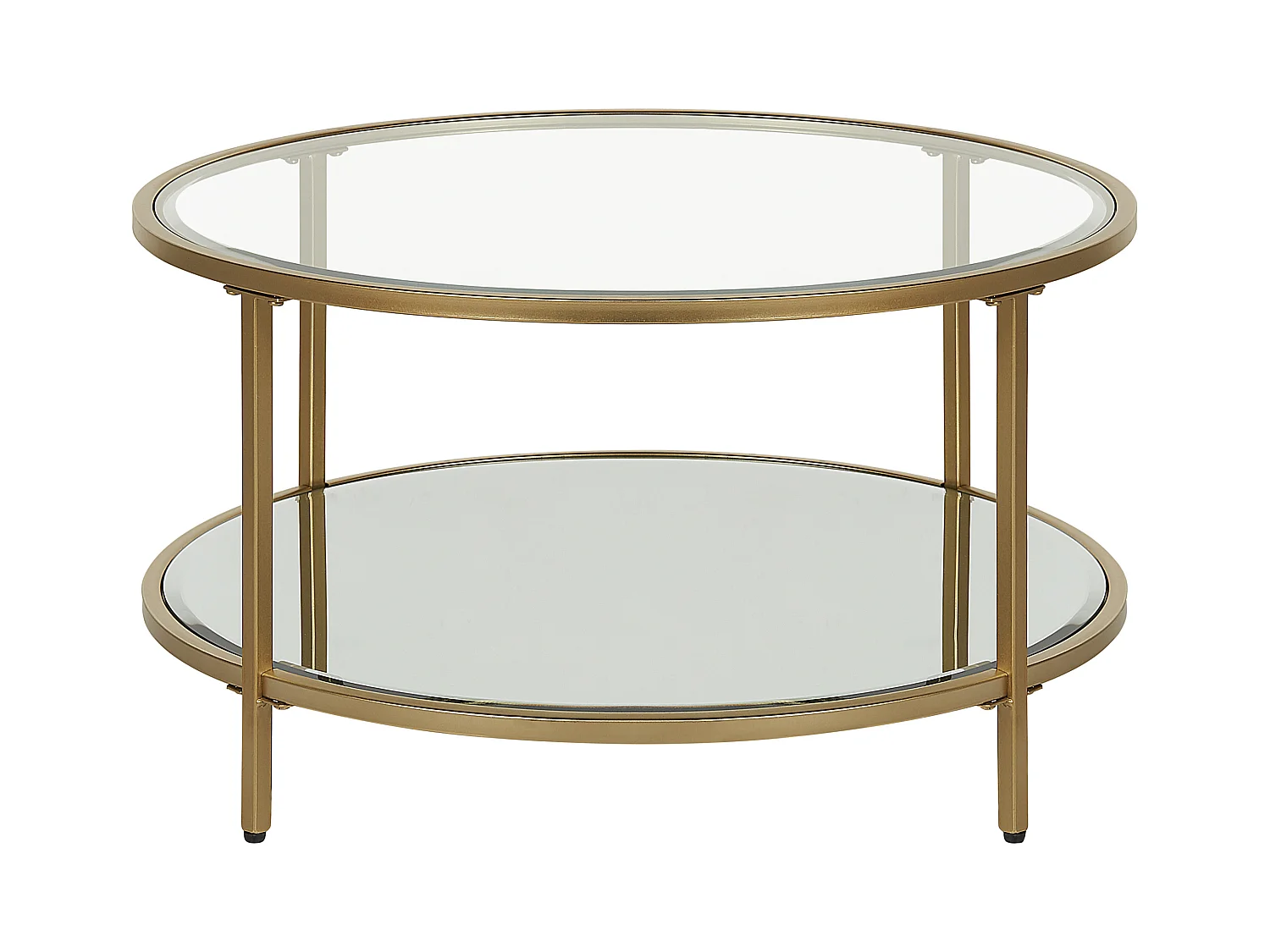 Table basse BIRNEY Verre de sécurité Doré