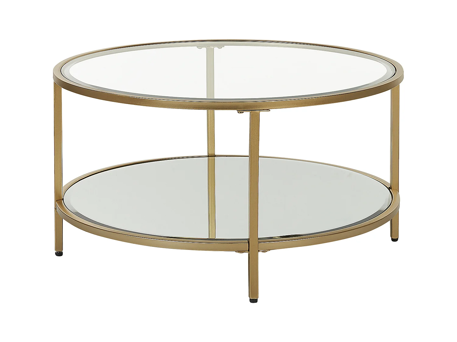 Table basse BIRNEY Verre de sécurité Doré