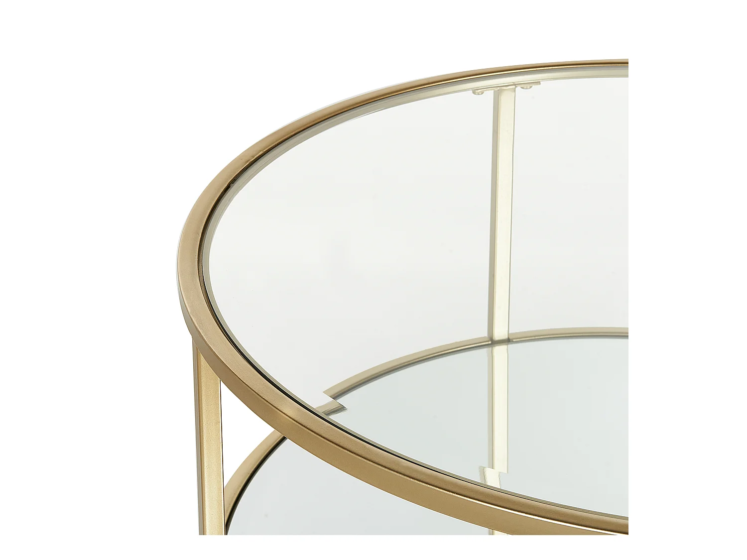 Table basse BIRNEY Verre de sécurité Doré