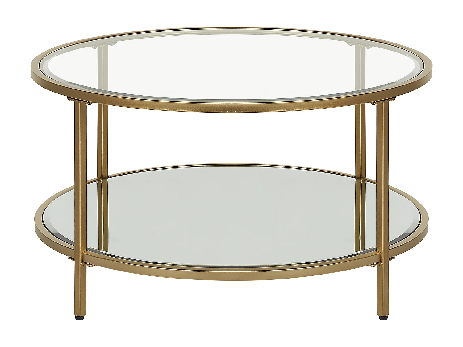 Table basse BIRNEY Verre de sécurité Doré