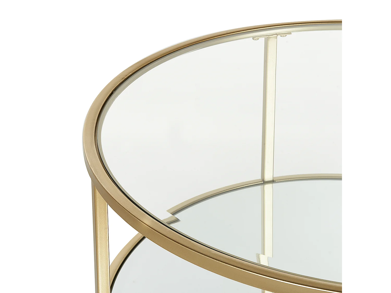 Table basse BIRNEY Verre de sécurité Doré