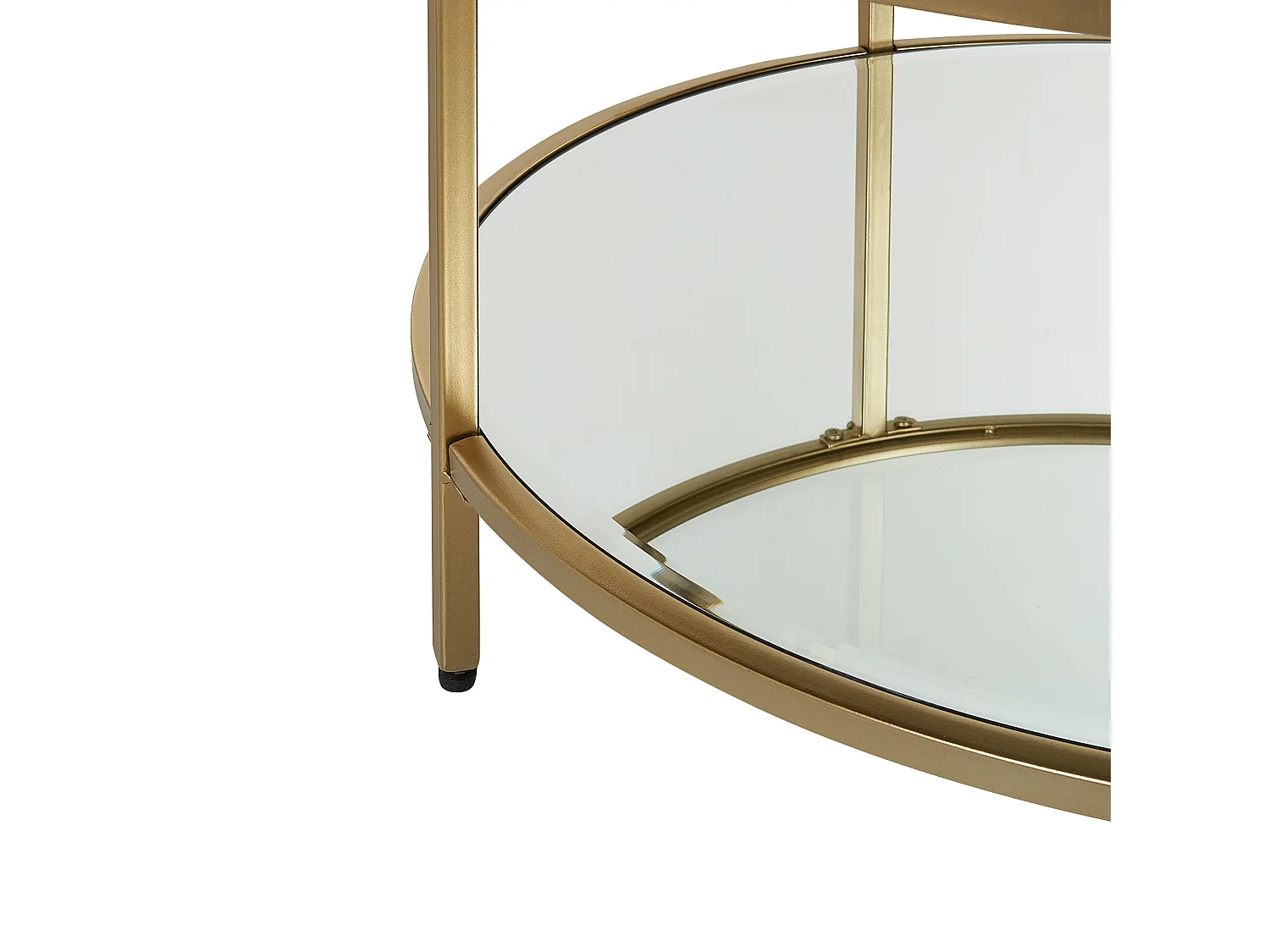 Table basse BIRNEY Verre de sécurité Doré