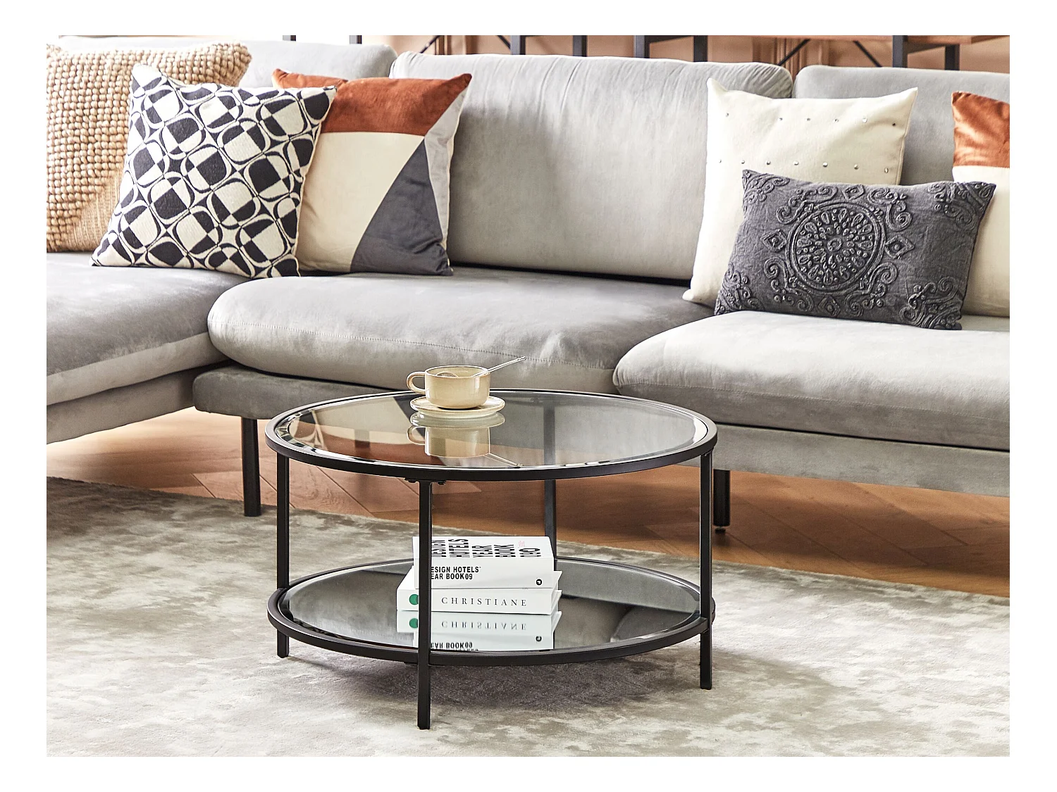 Mesa de centro BIRNEY Vidro de segurança (temperado) Preto