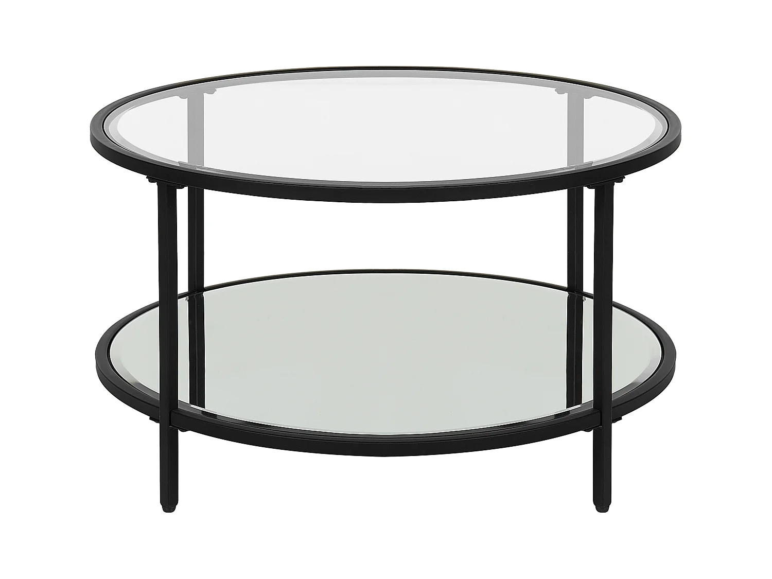 Table basse BIRNEY Verre de sécurité Noir