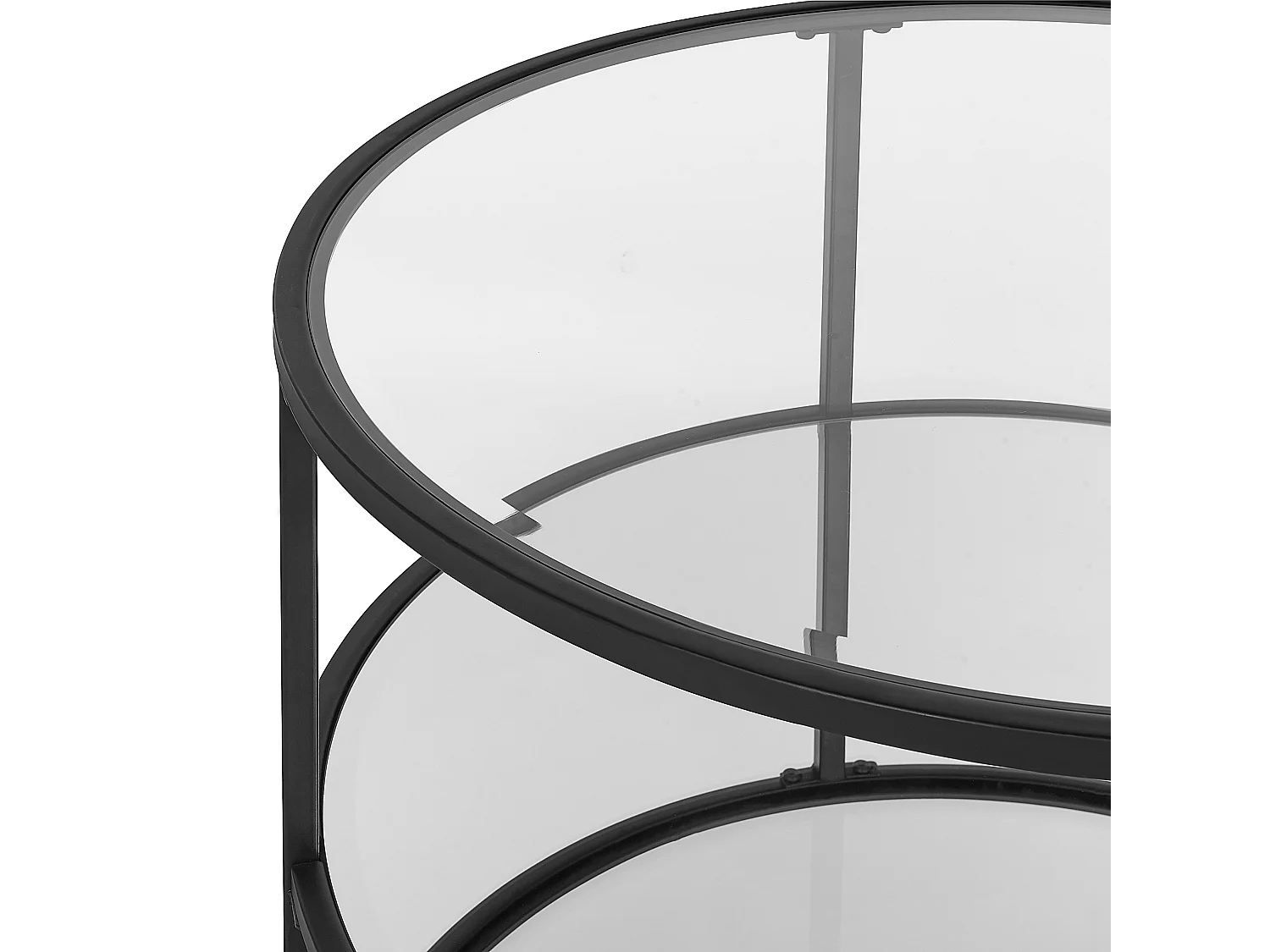 Salontafel BIRNEY Veiligheidsglas Zwart