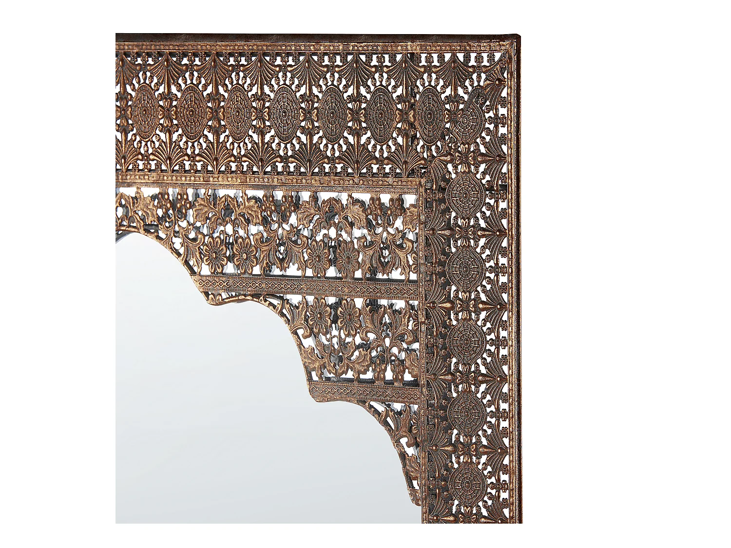 Miroir PALI 60 cm 90 cm Métal Cuivré