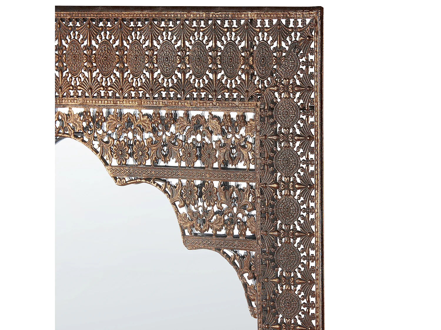 Miroir PALI 60 cm 90 cm Métal Cuivré