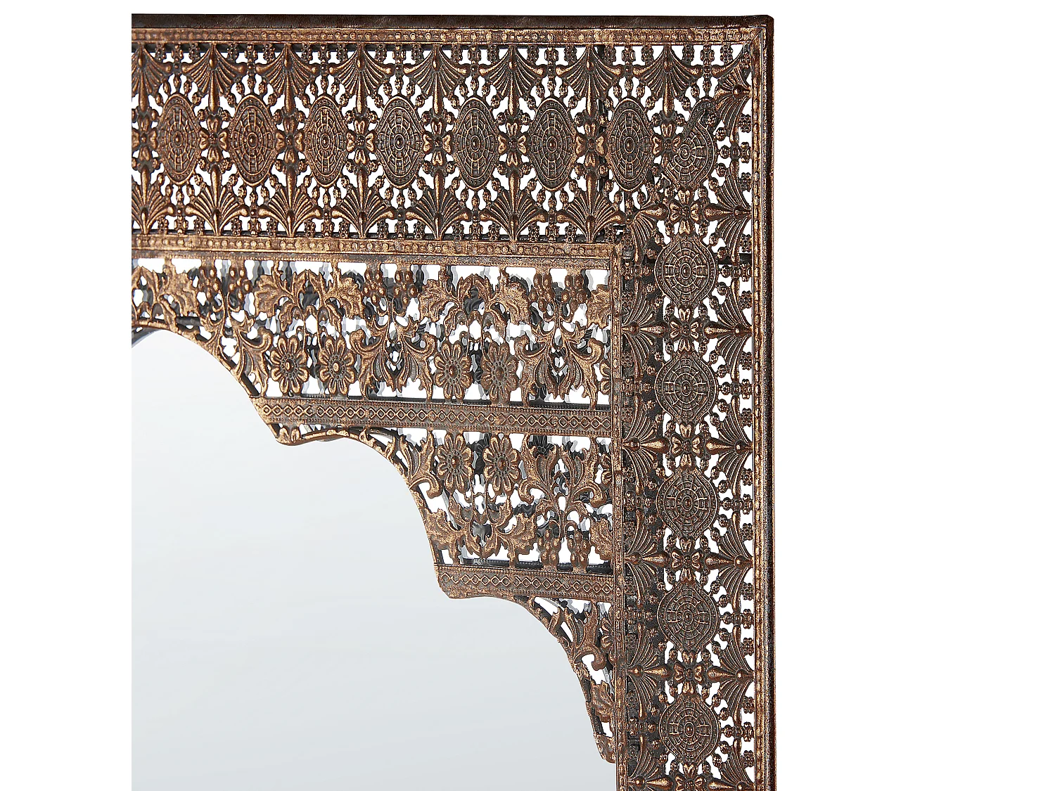 Wall Mirror PALI 60 cm 90 cm Metal Copper